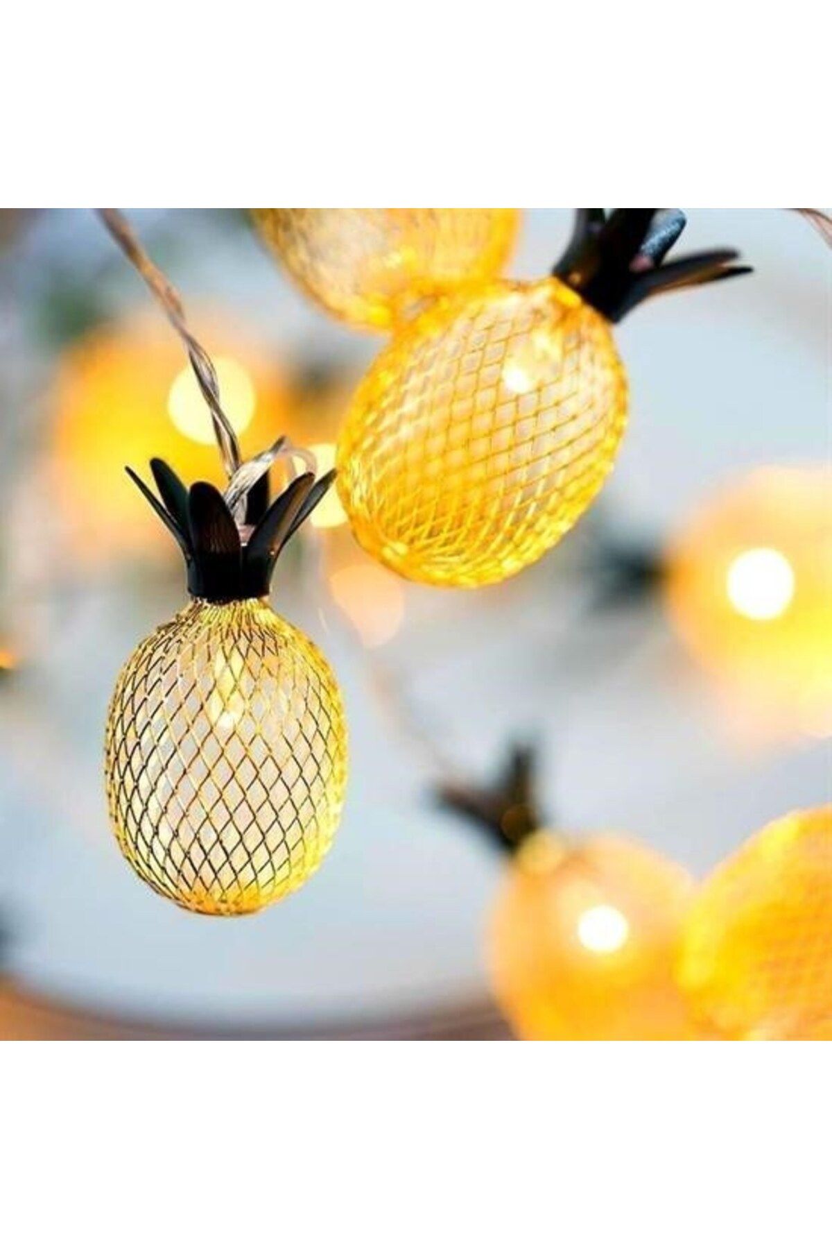 blueb ® Dekoratif Pilli Pineapple Ananas Pilli Şerit Led Işık (1 Metre)