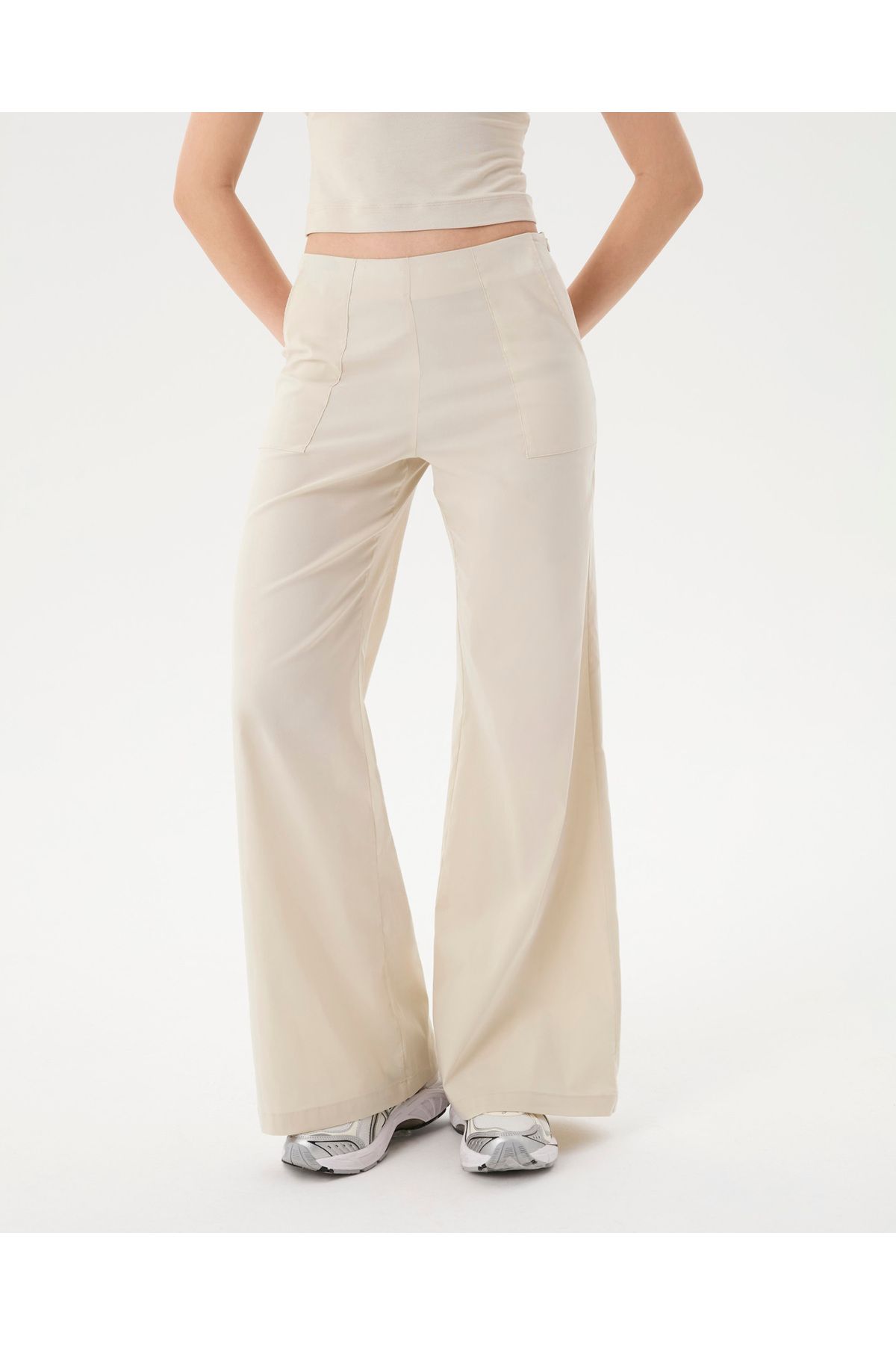 Ayma Active Krema Flare Pensli Pantolon