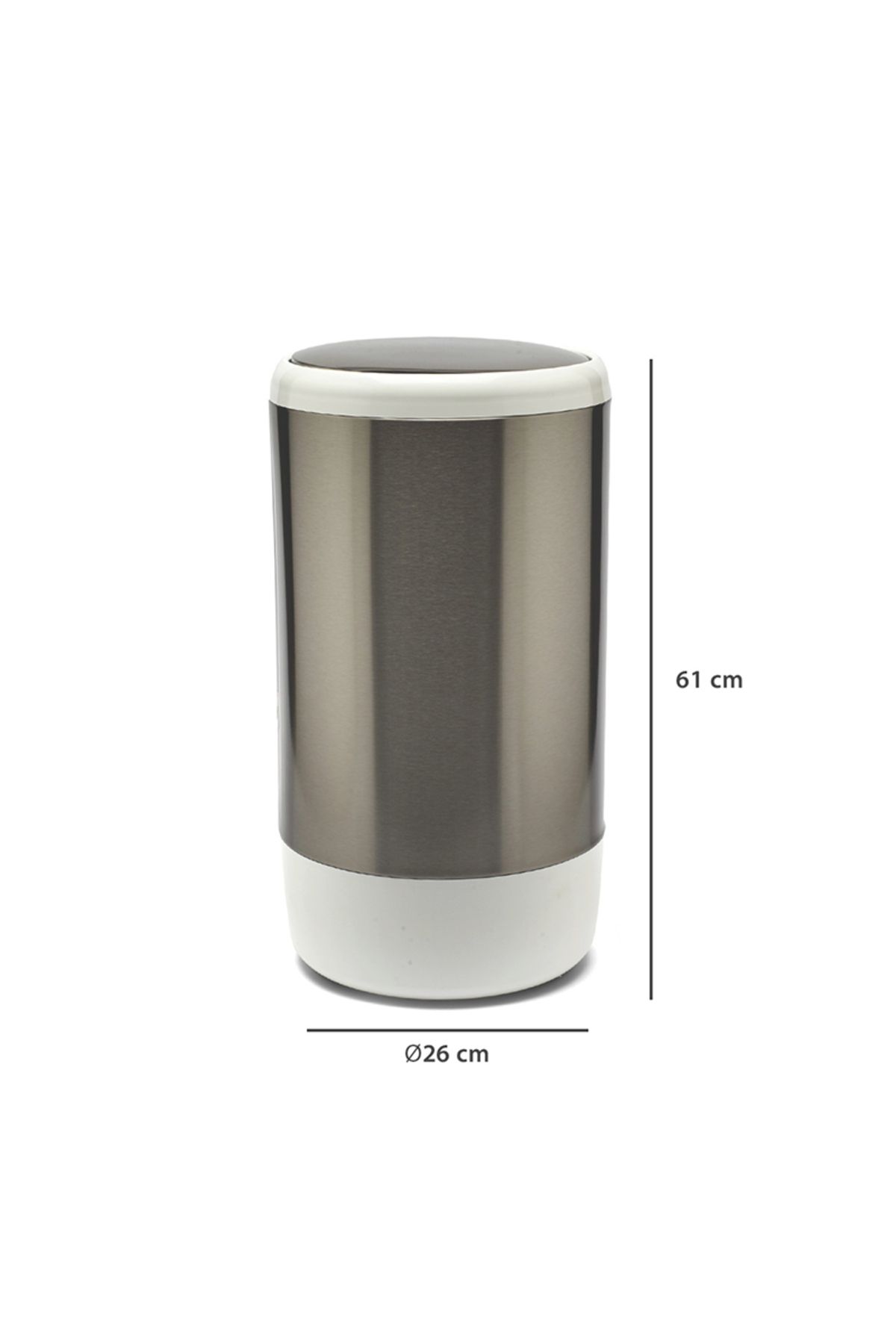 Prima Nova-Lima 30 Lt Trash Can White 6