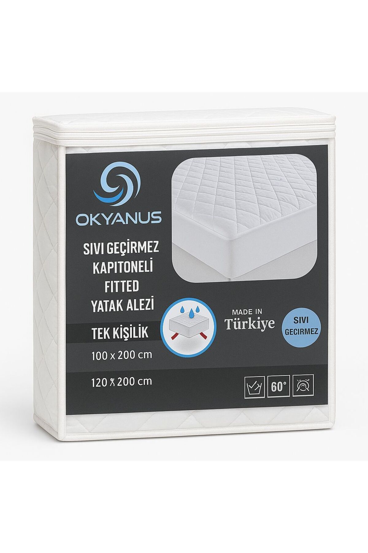 ZEGPAR TEK KİŞİLİK SIVI GEÇİRMEZ FİTTED YATAK KORUYUCU ALEZ
