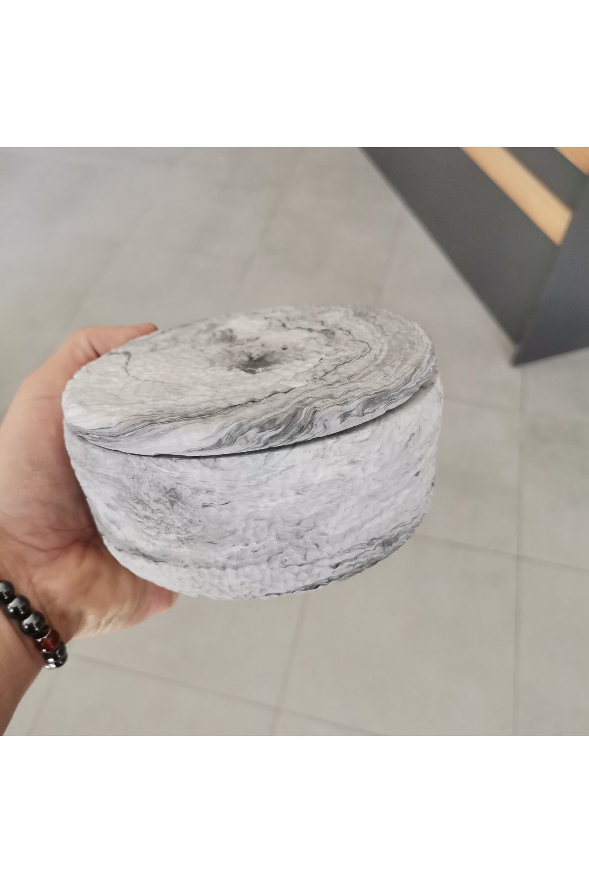Home YUVARLAK TAKI KUTUSU MERMER DESEN 12,5 X 12,5 X 5 CM