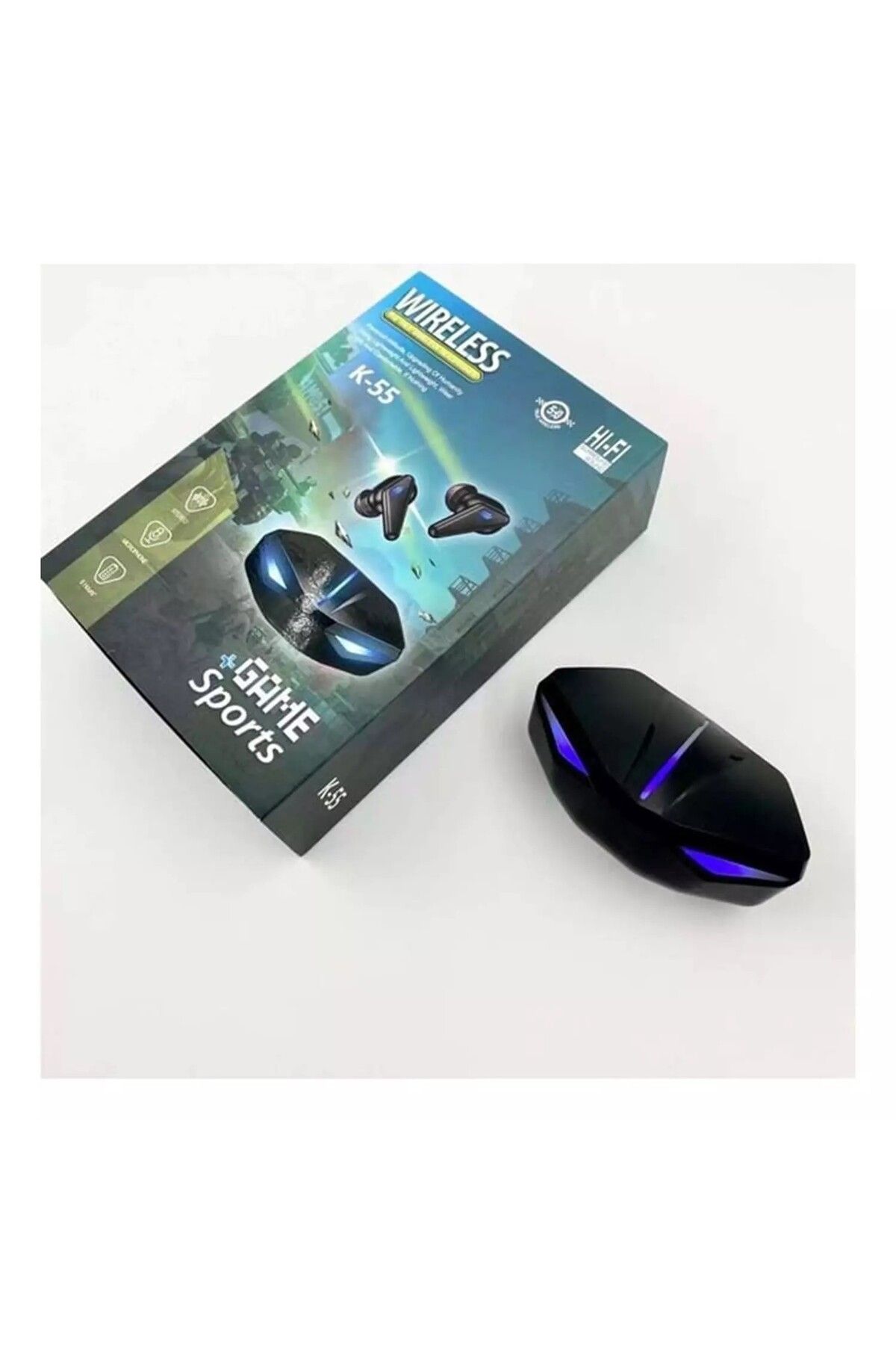 OEM Kablosuz Led Işıklı Oyuncu Pubg Bluetooth Kulaklık 5.0 K55s,
