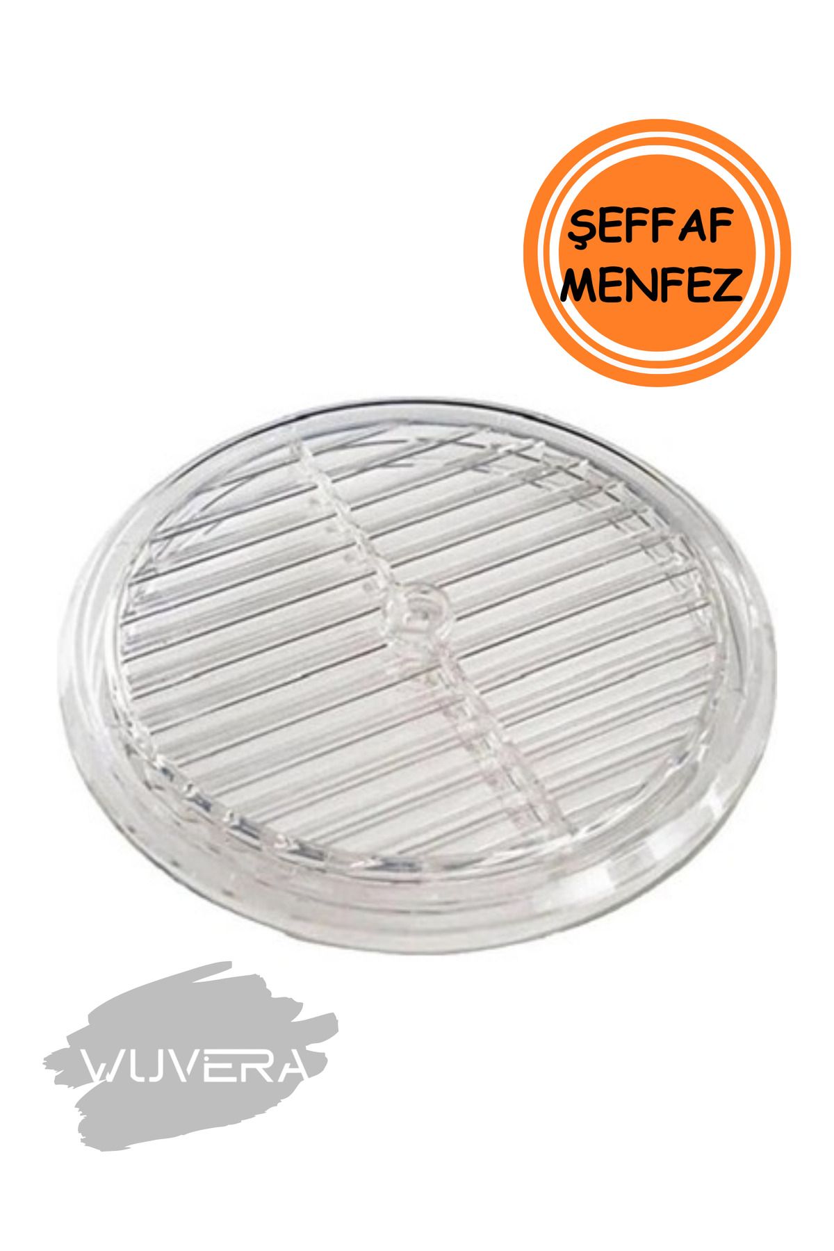 WUVERA Şeffaf Doğalgaz Havalandırma Cam Menfez Kapağı – 18 cm Çap ile Güvenli ve Estetik Çözüm!