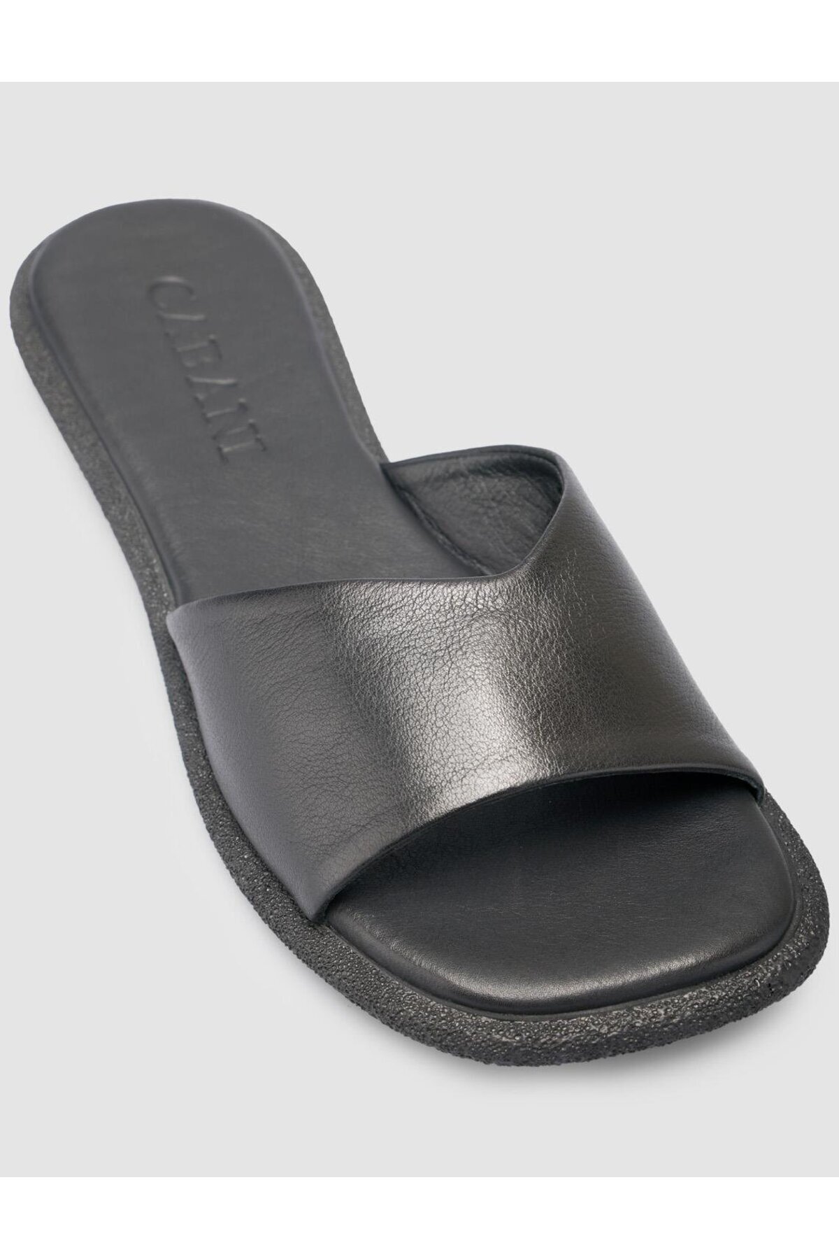 Cabani-100% Genuine Leather Black Women's Slippers 6