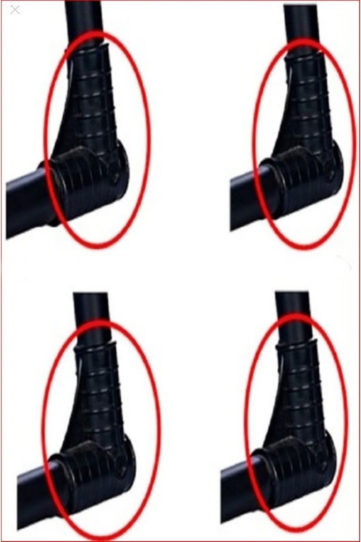 minikcity 32 mm Lik 4 Adet Plastik Bebek Beşik Ayağı Salıncak Ayağı Boru Birleştirme parçası fotoğrafı 2 (önizleme)