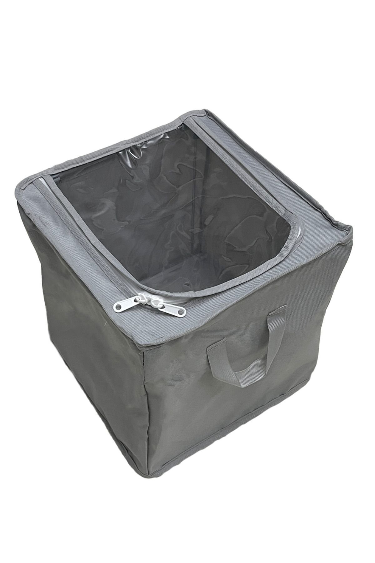 Sertil 1 Adet 30x30x30 Çelik Çerçeveli Fermuarlı Pencereli Saklama Kutusu Organizer