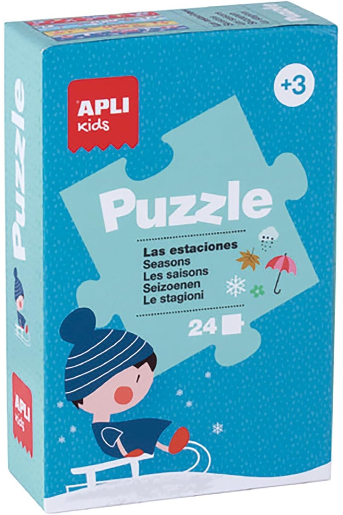 Apli Kids-Set 6 Puzzle-uri Asortate In Cutie Display, 24 Piese Fiecare, Apli, 3 Ani 6