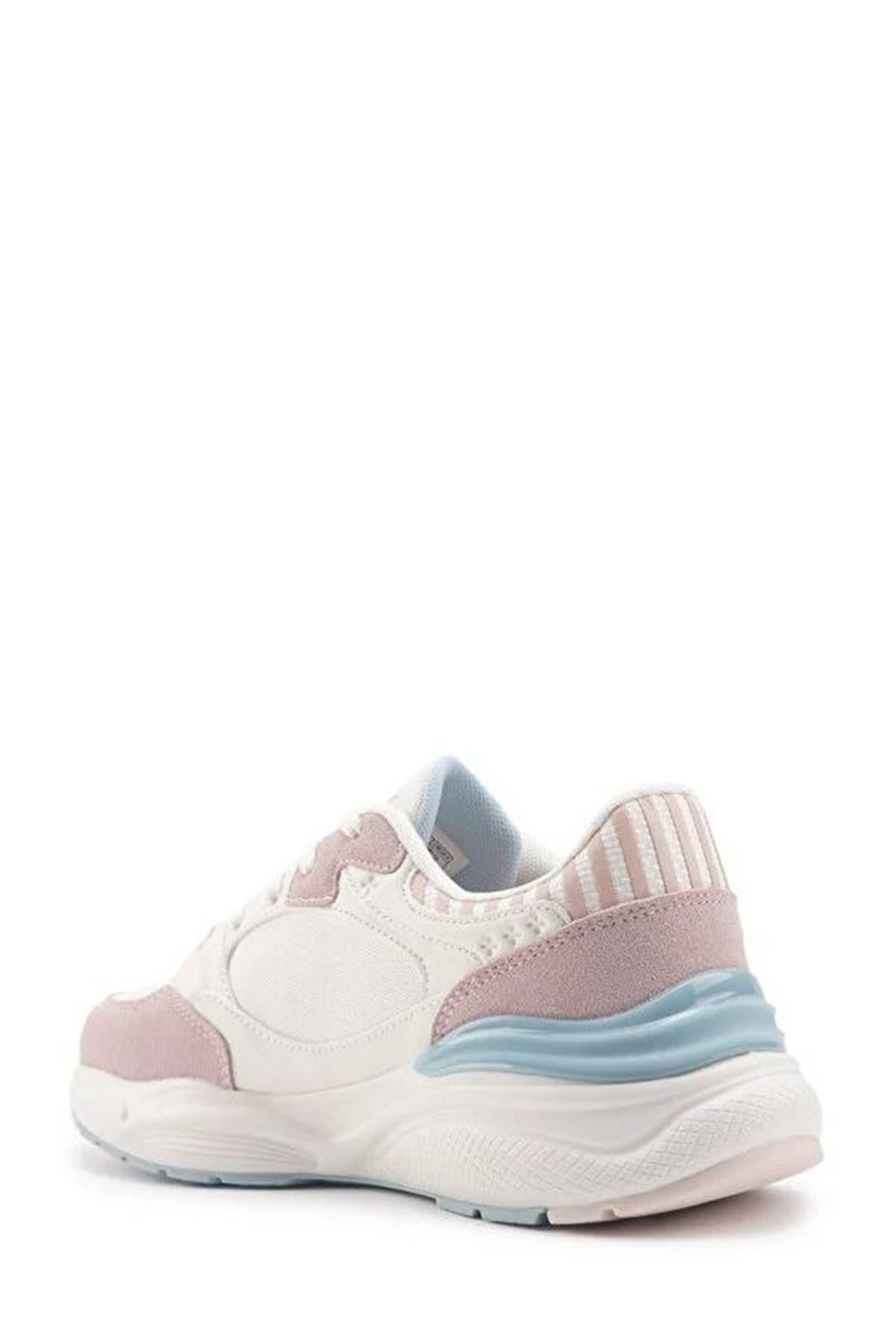 اسنیکر نود زنانه پایه. چوگان Assn. کفش ورزشی Bej Pudra Blue BLOSSOM 4FX U.S. Polo Assn.