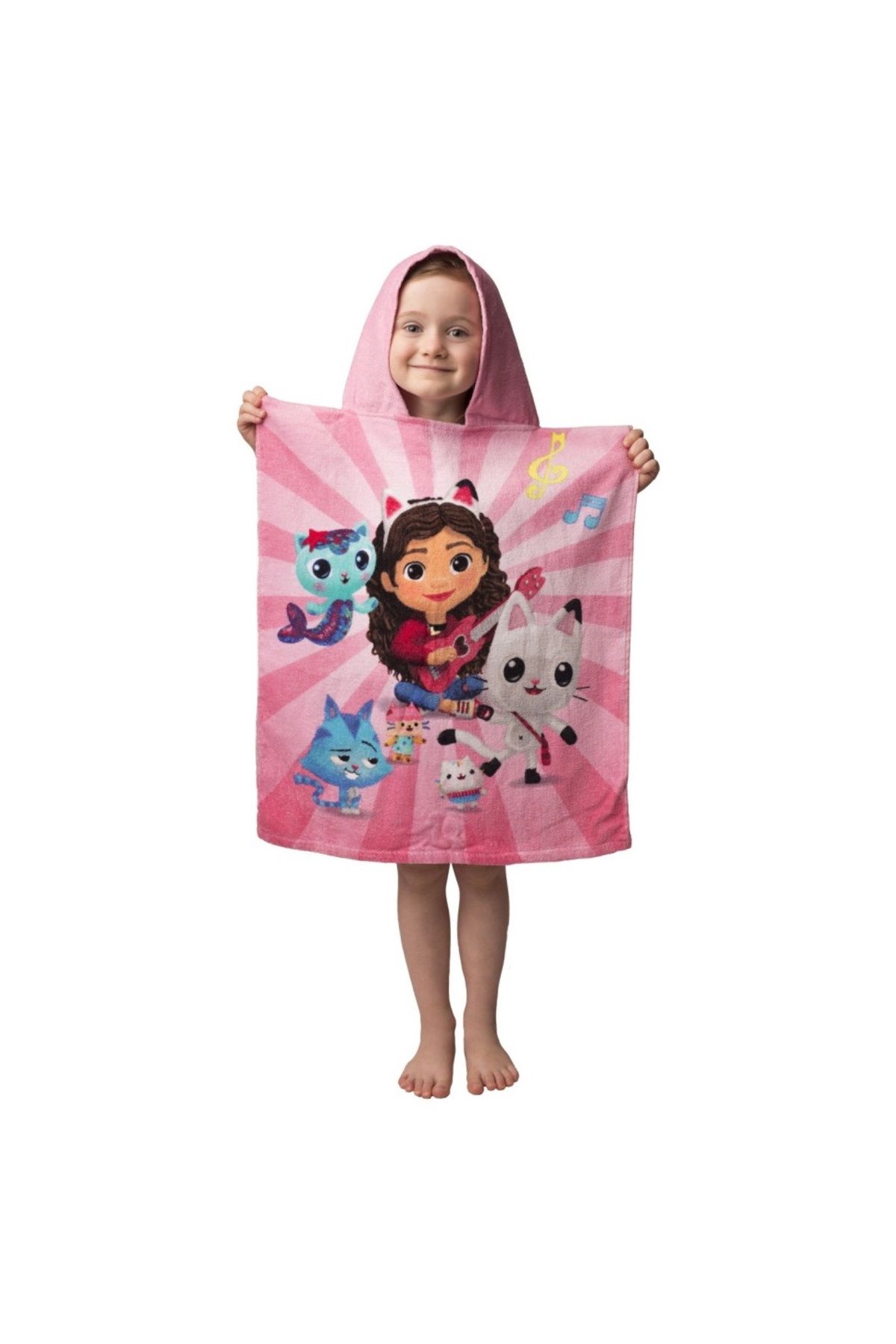 Gabby's Dollhouse-Children's poncho towel, 100% cotton, 50x115 cm, multicolor, Gabby's Dollhouse 2