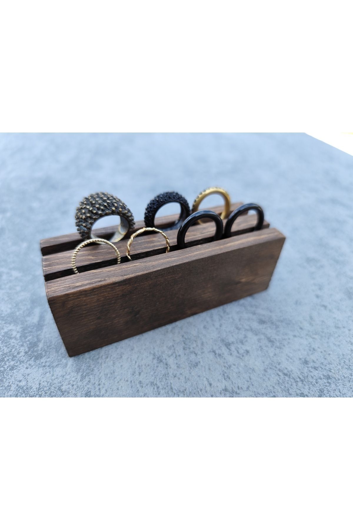 Wholewood Ahşap Yüzük Bilezik Bileklik Standı Günlük Kullanım