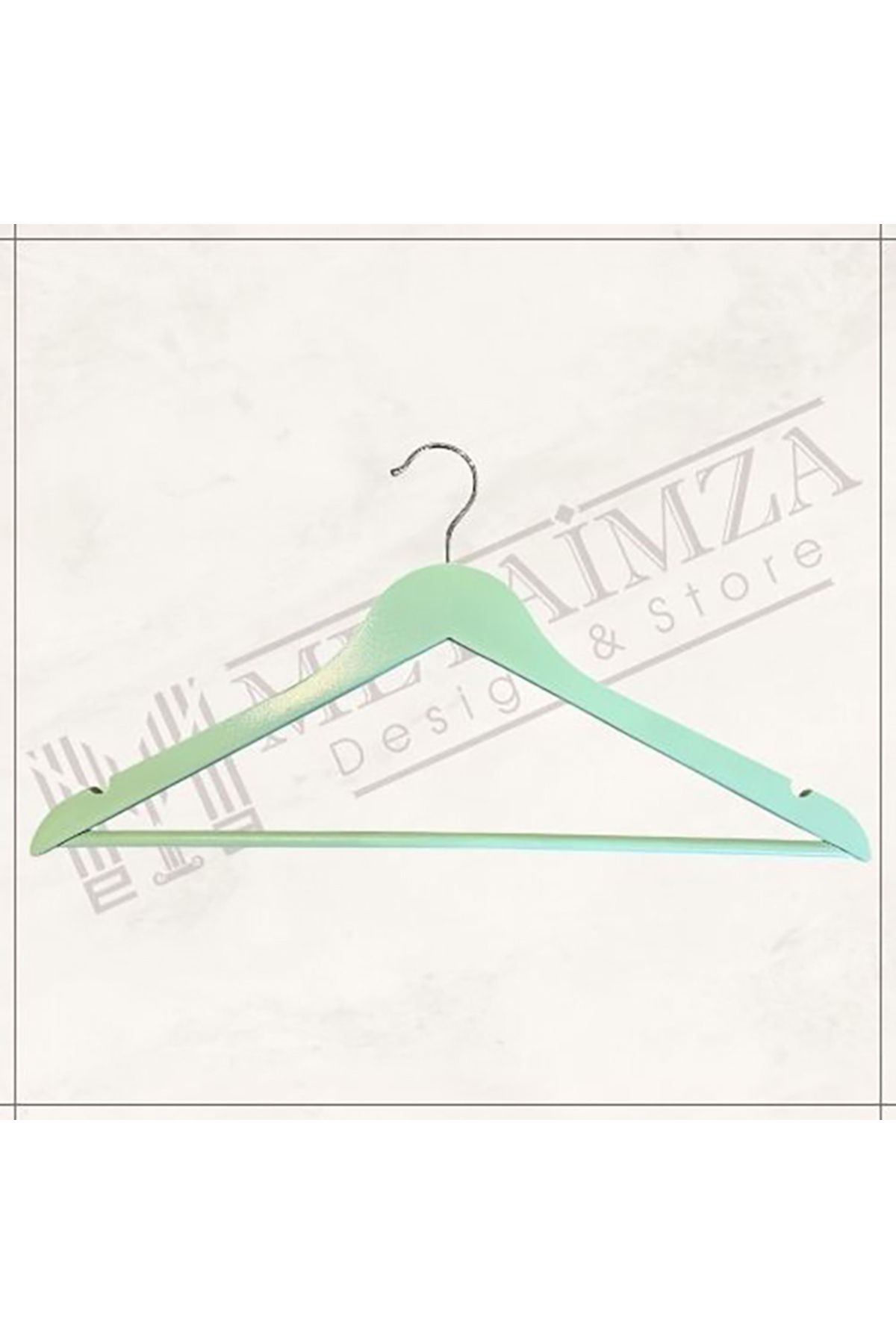 Metaimza Design Store A Plus Ahşap Askı 10 Adet Turkuaz Elbise Askısı Pantalon Gömlek Askısı 365 Derece Dönen Kanca