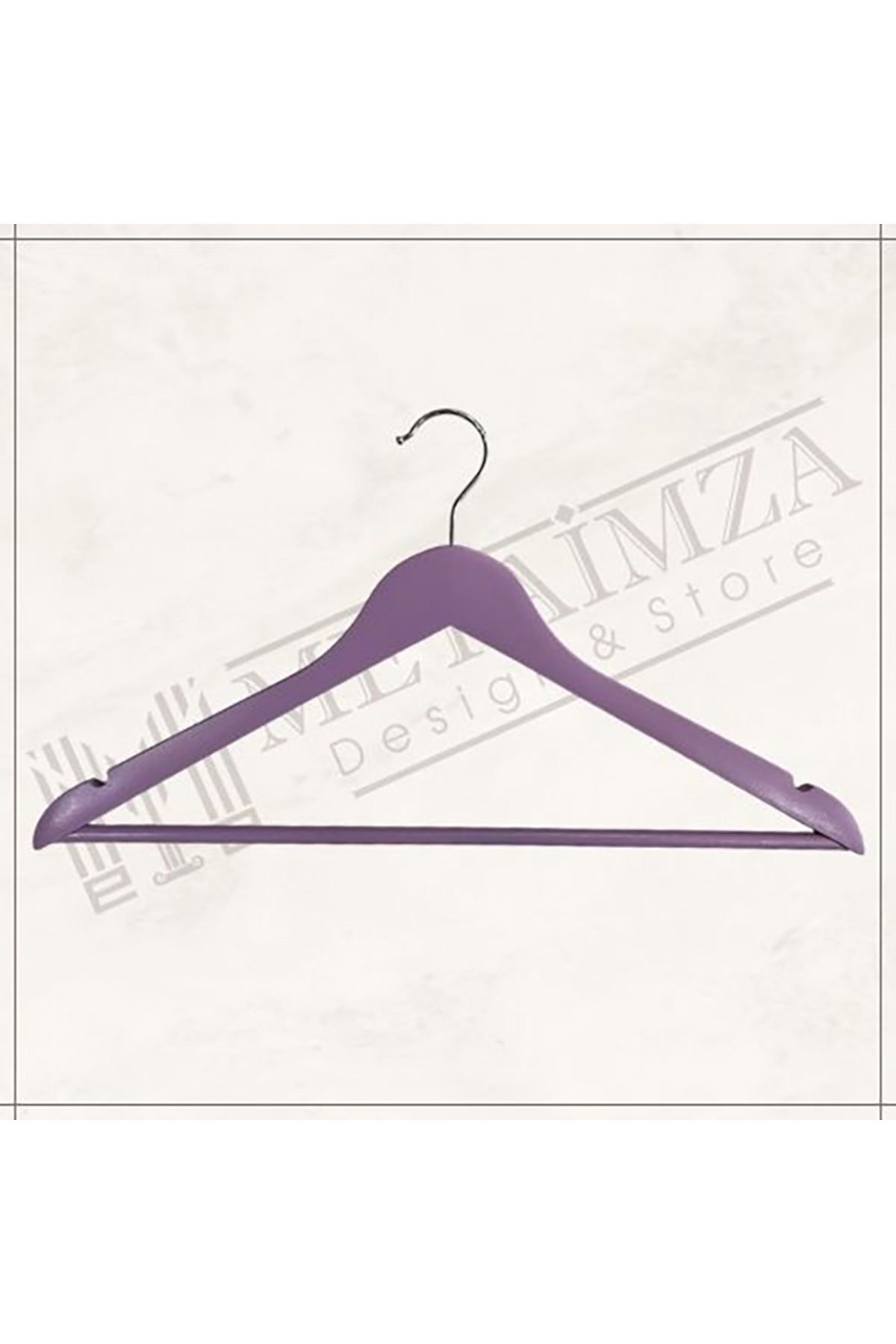 Metaimza Design Store A Plus Ahşap Askı 10 Adet Mor Renk Elbise Askısı Pantalon Gömlek Askısı 365 DERECE DÖNEN KANCA