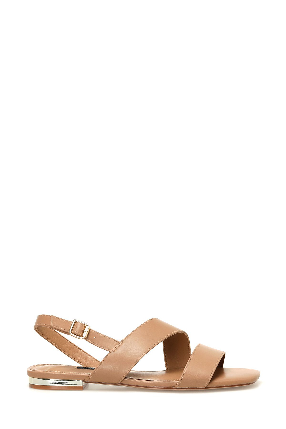Nine West Brązowe Damskie Sandały Na Płaskim Obcasie – Kobieta - 40