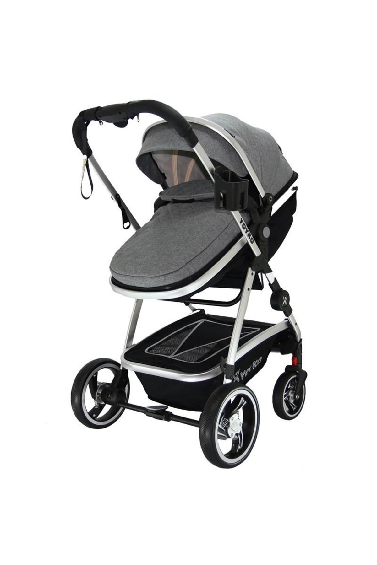 Yoyko City Seyahat Sistem Bebek Arabası 3 In 1 Gri Silver fotoğrafı 4 (önizleme)