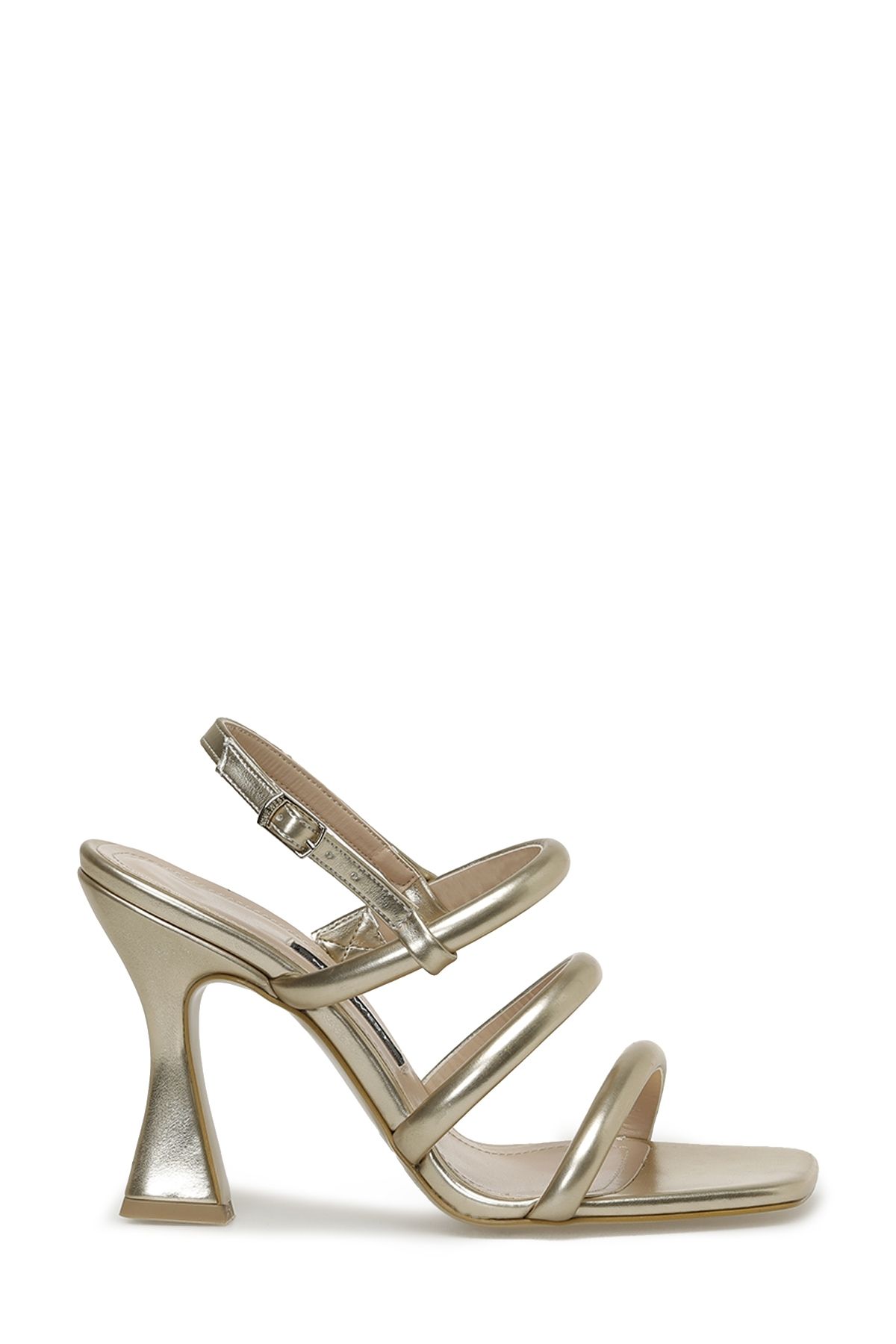 Nine West - Złote Sandały Damskie Na Obcasie Kobieta - 37