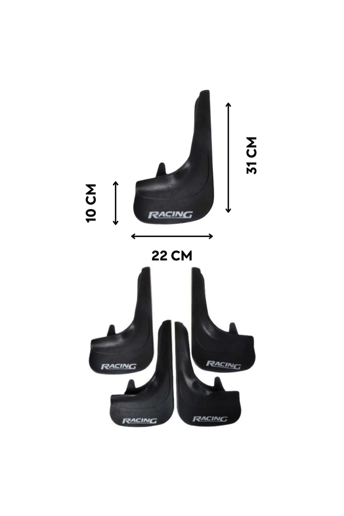SONİKON LİNE-Compatible with Fiat Egea Cross All Cases Racing Written 4-Piece Gaiter Mudguard Mudguard Gaiter Modified 3