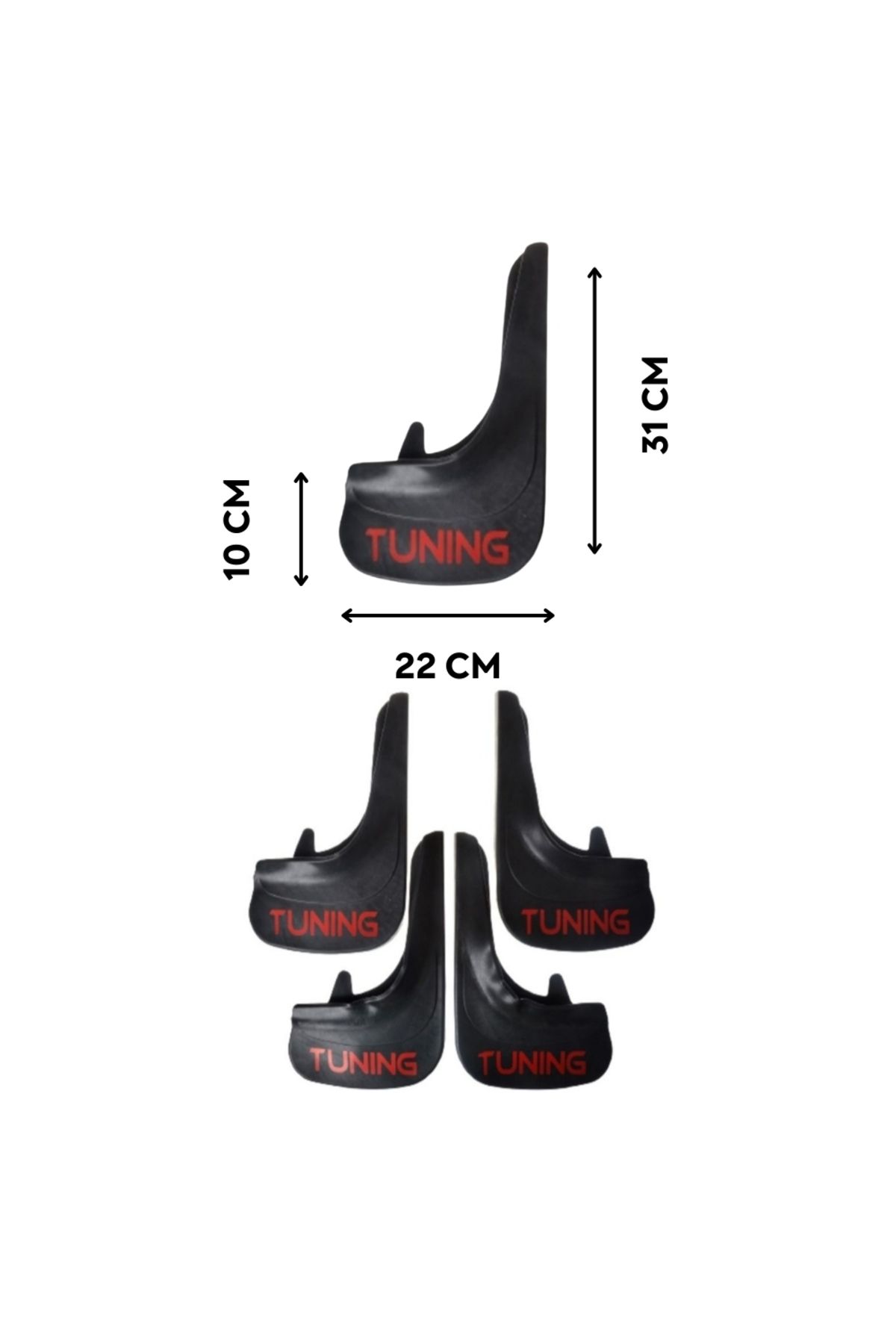SONİKON LİNE-Renault Fluence Tuning Written 4-Piece Dust Cover Mudguard Mudguard Compatible with All Cases Modified 3