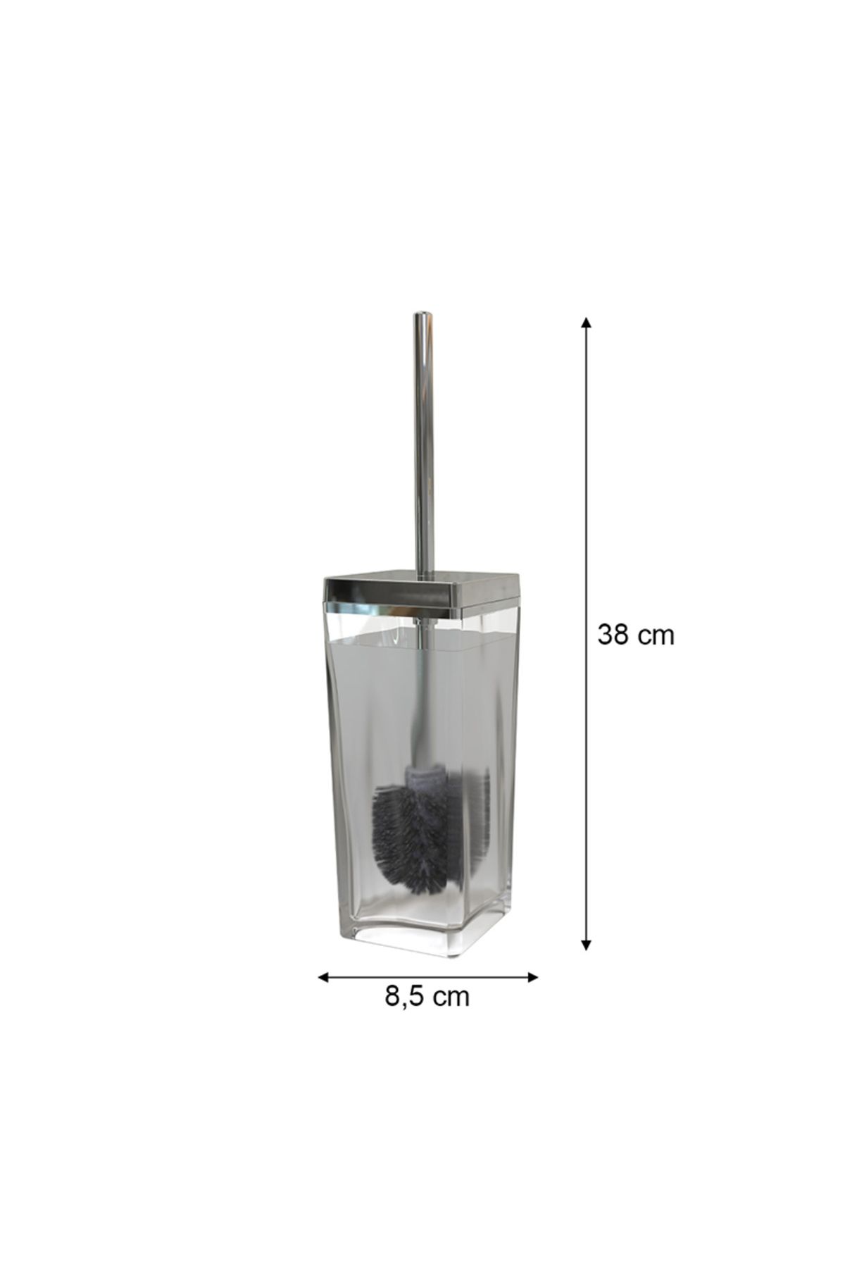 Prima Nova-Biga Wc Brush Transparent-Chrome 2