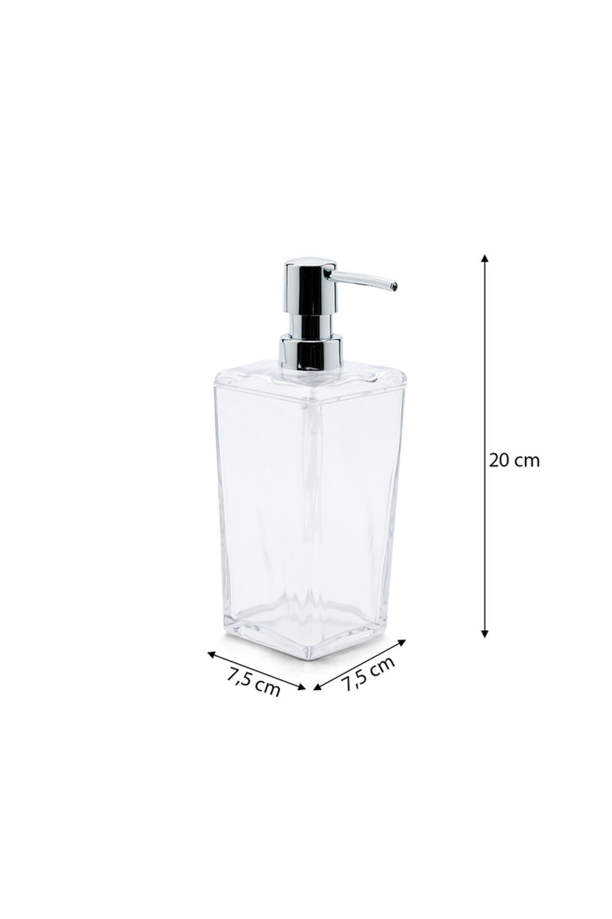 Prima Nova-Biga Liquid Soap Dispenser-Transparent-Chrome 2