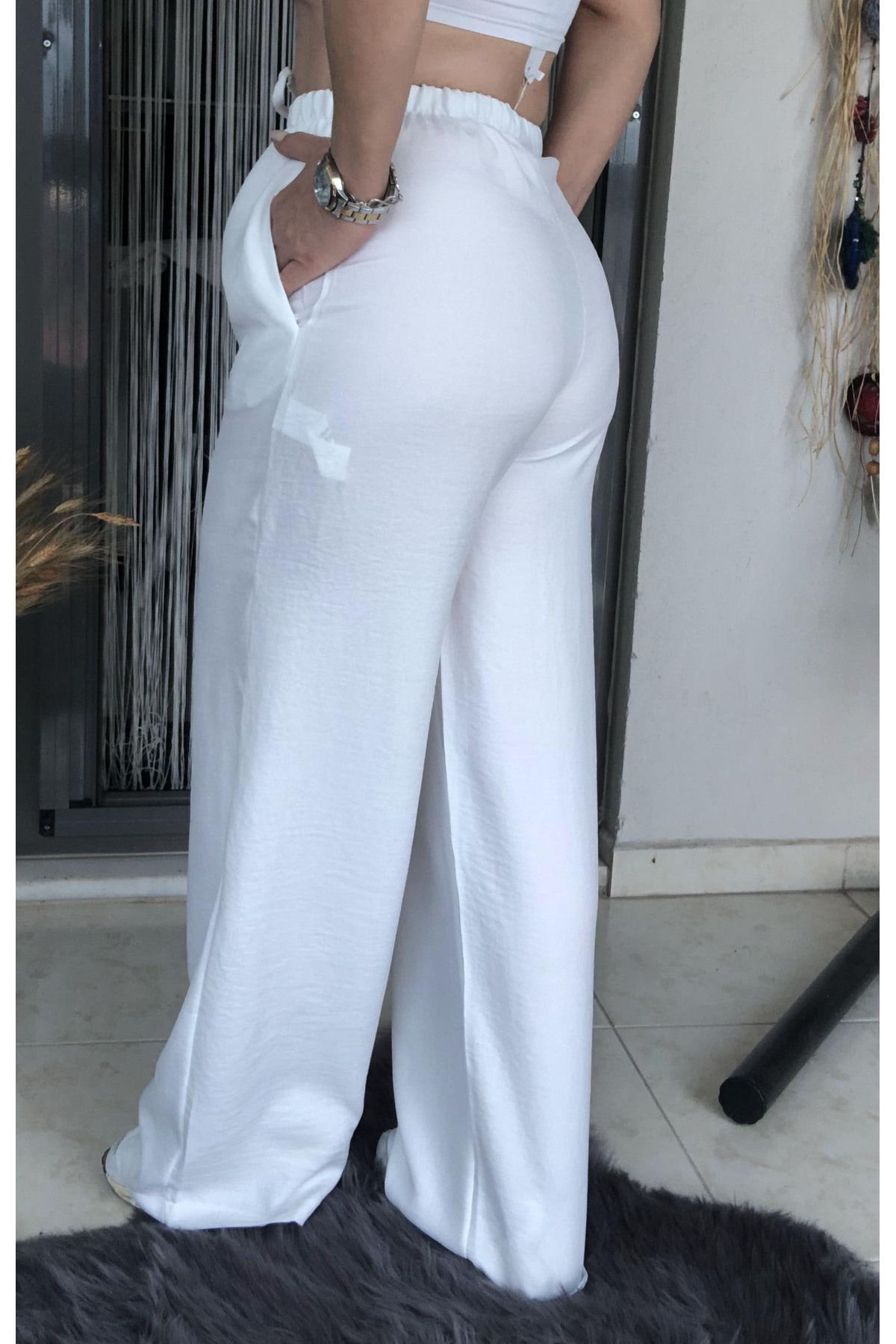 Dila Butik-Ayrobin Linen Palazzo Trousers 4