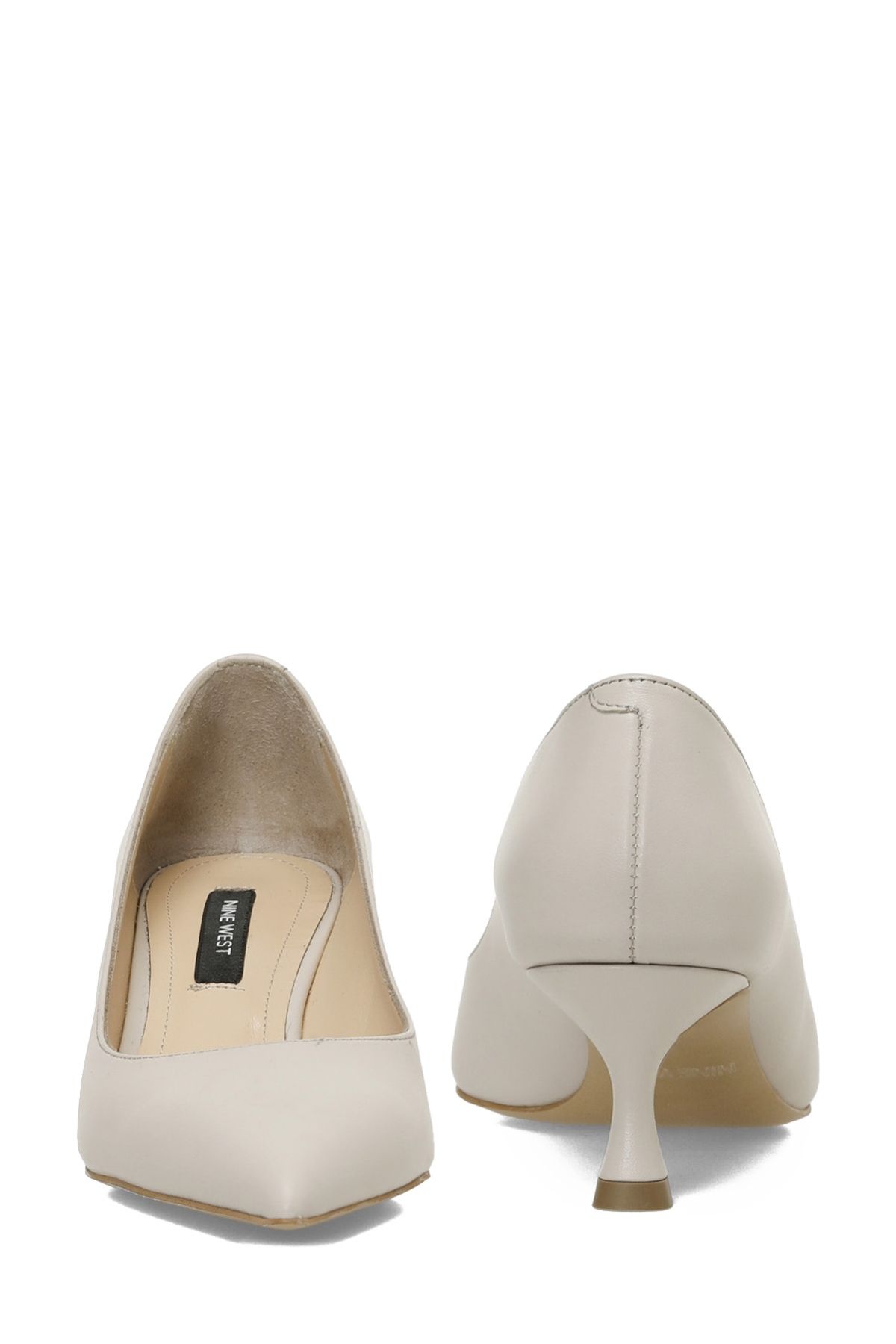 کفش پاشنه کلاسیک سفید زنانه 5FX های HEEP Nine West