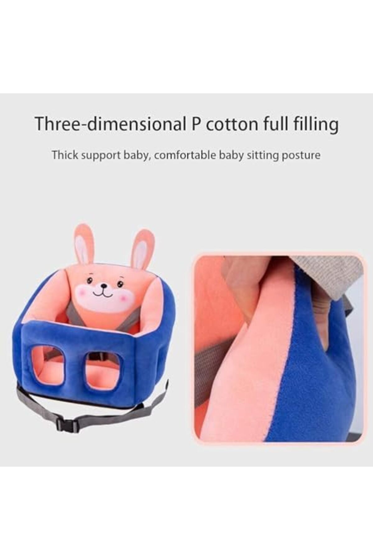 كرسي دعم أريكة للأطفال مصنوع من المخمل الناعم على شكل حيوانات كرتونية من BUNCA (أزرق ووردي)