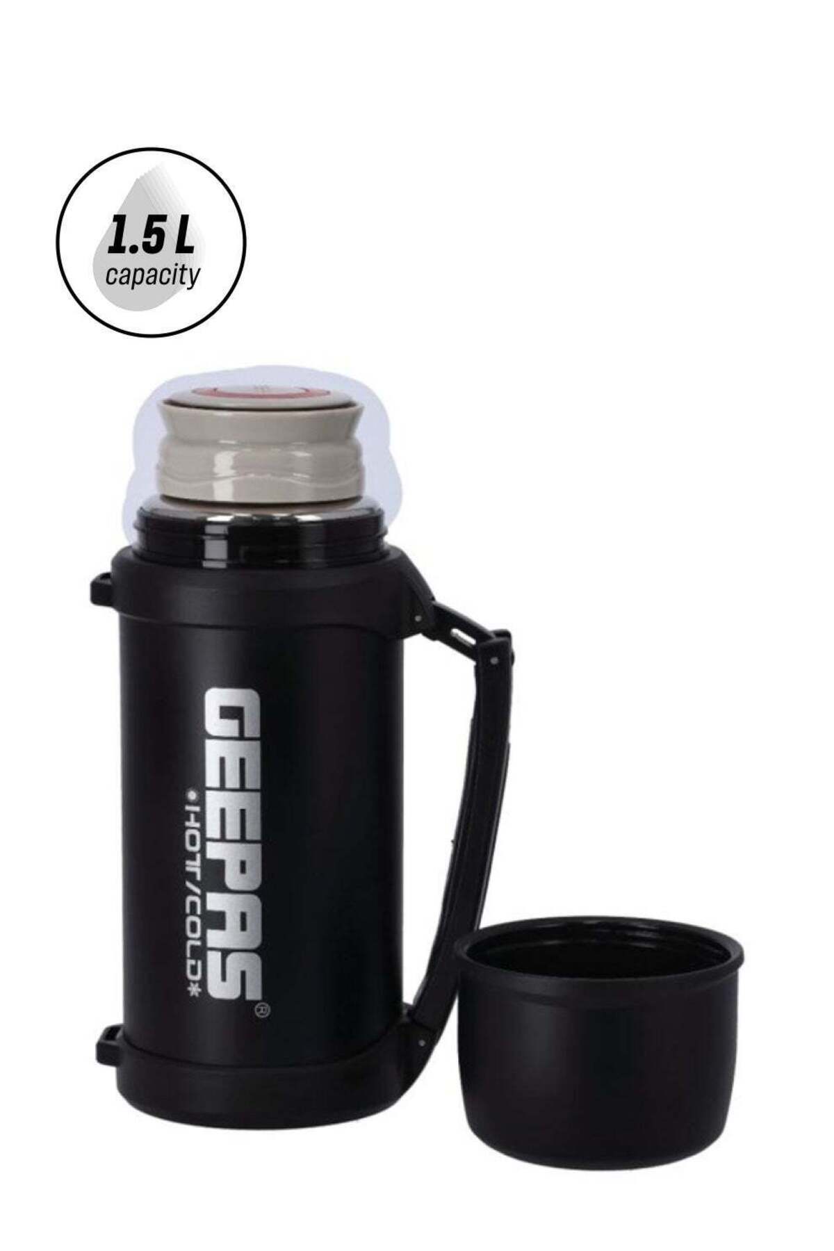 Geepas-Vacuum Insulated Flask Leak Proof Stainless Steel Double Walled Thermal Mug for Hot or Cold D 1