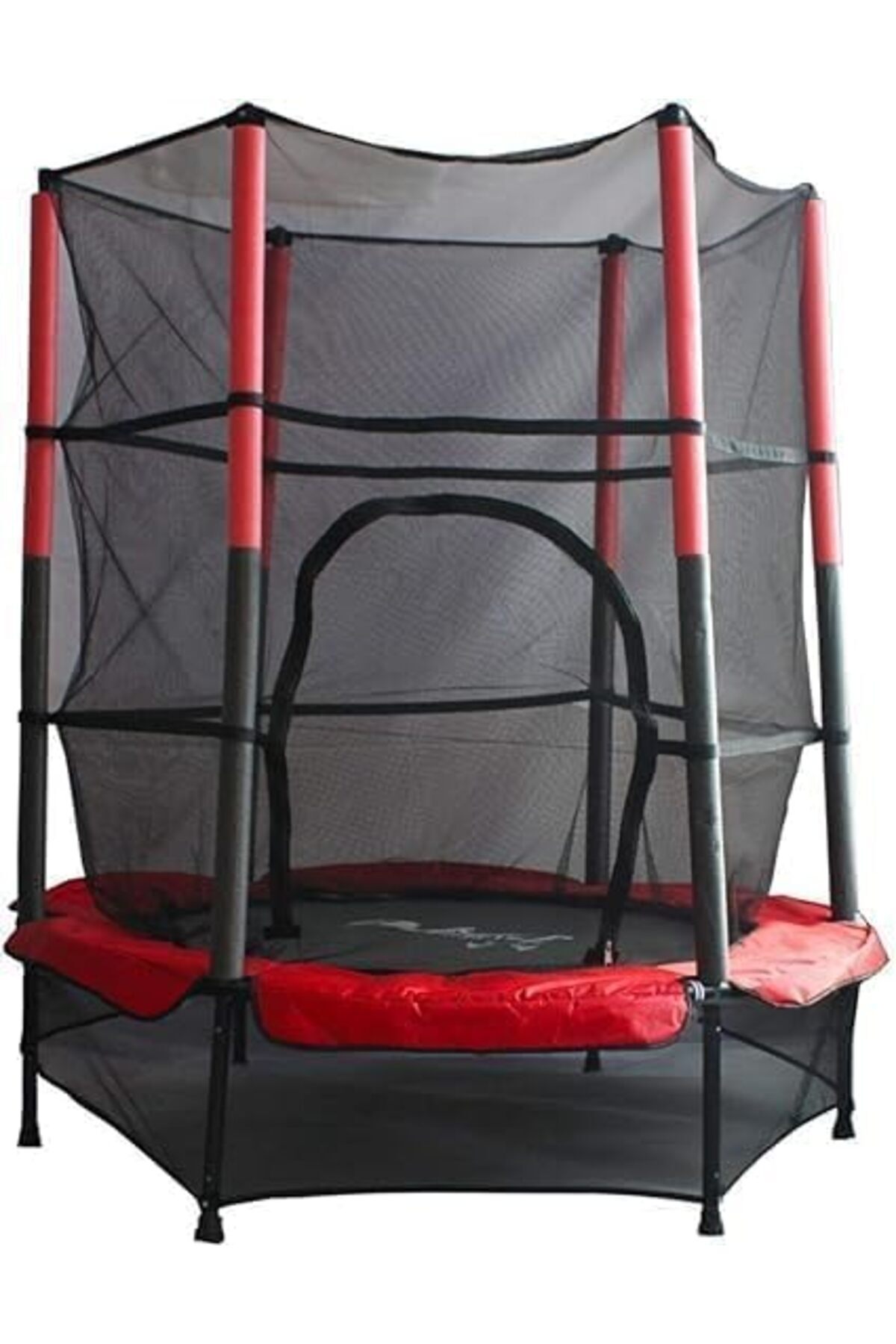 ترامبولين للأطفال مع حاجز أمان وشبكة لممارسة تمارين اللياقة البدنية