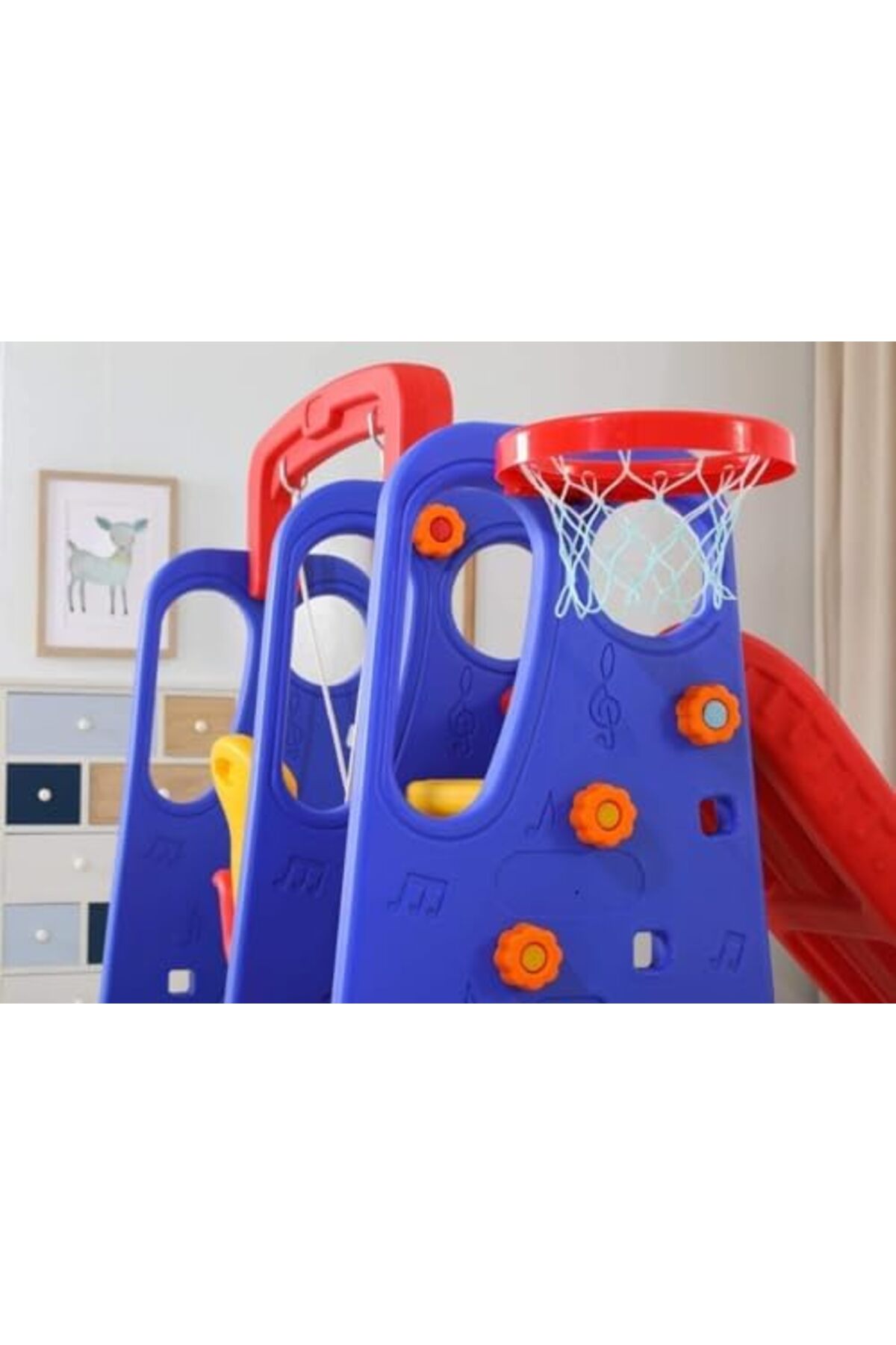 مجموعة زحليقة وأرجوحة زرقاء من