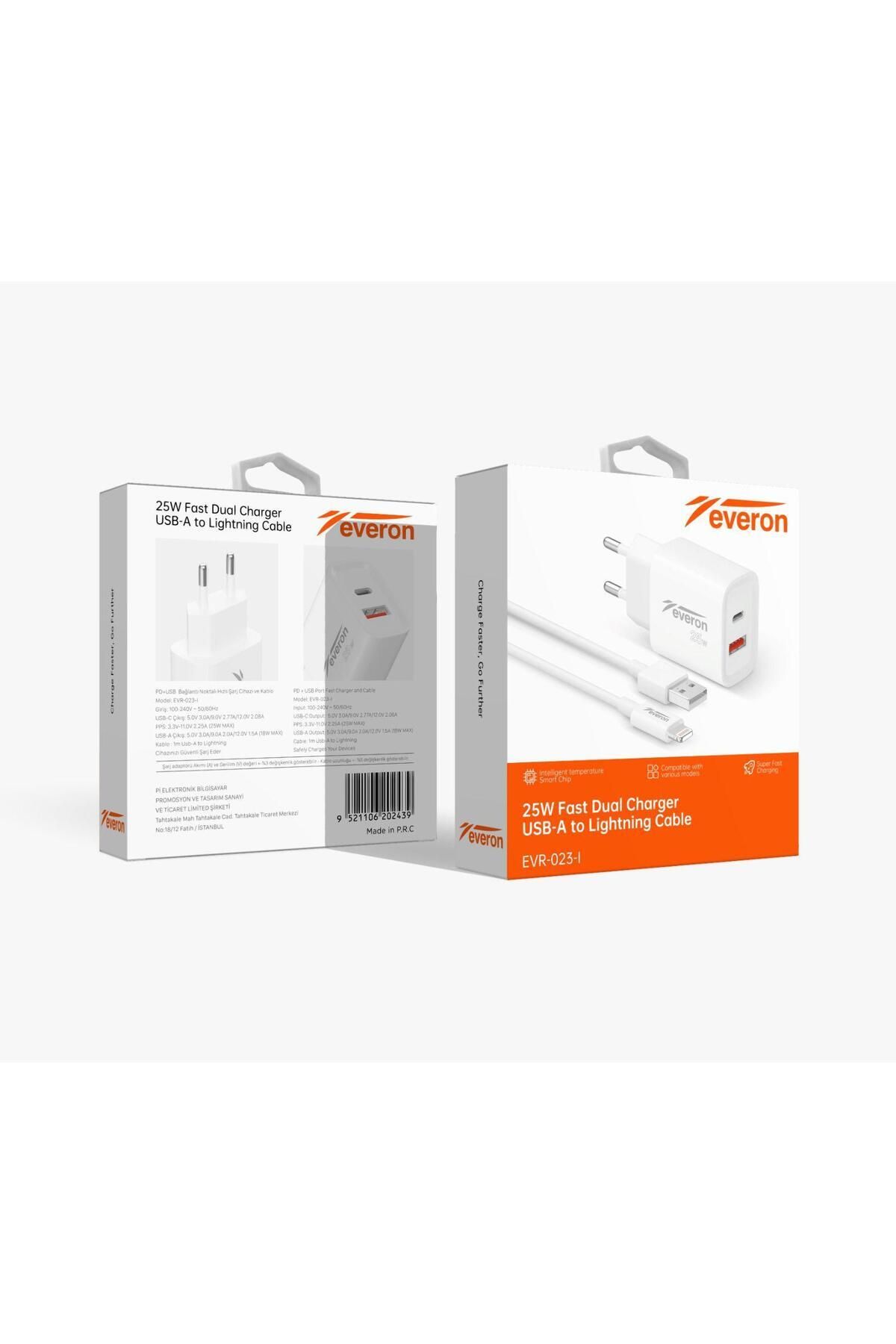 orixa 25W PD-Usb Şarj Başlığı ve Lightning kablo Evr-023-ı