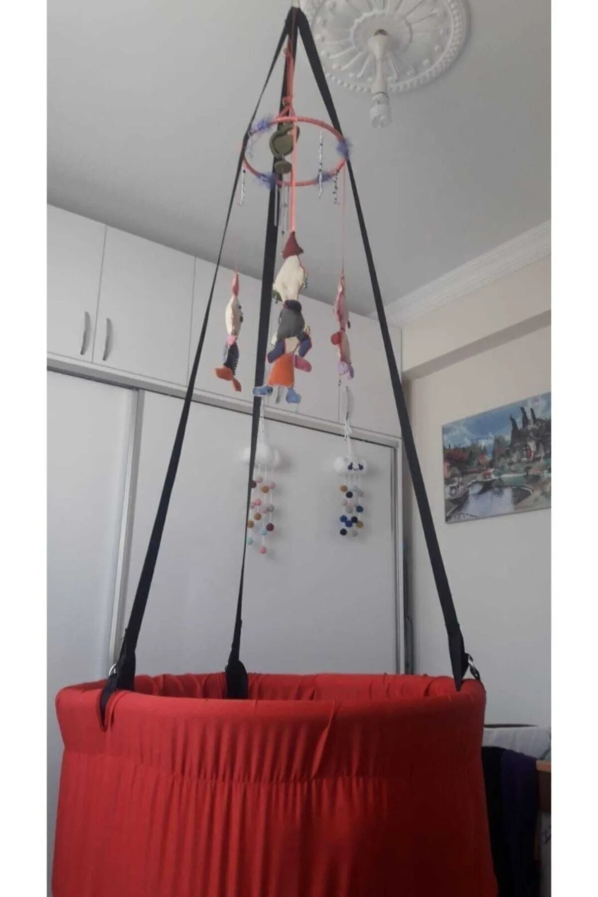 Genel Markalar 85 Cm Büyük Boy Salıncak Hamak Beşik Koltuk 3 Fonksiyonlu fotoğrafı 6 (önizleme)