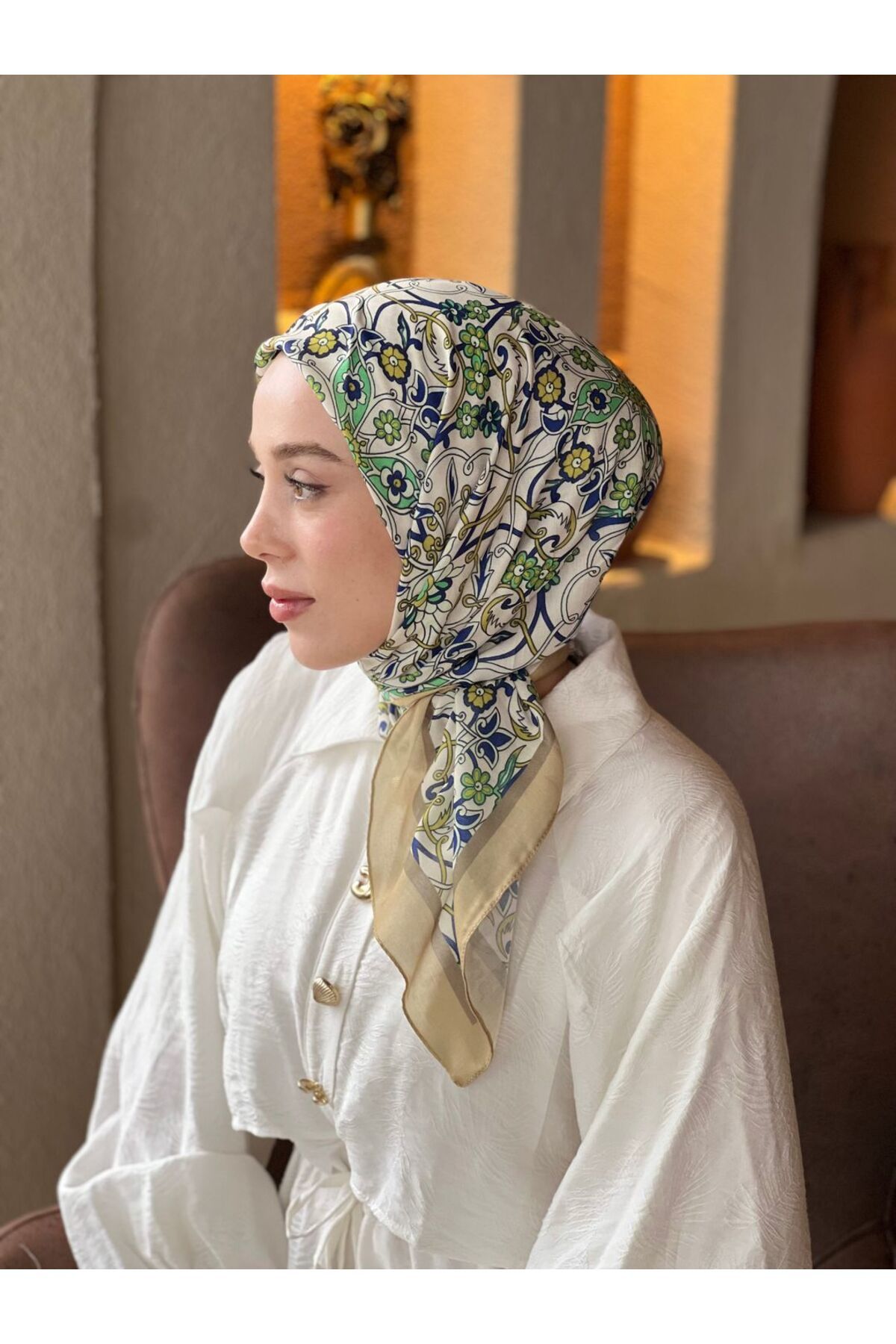 Modakaşmir-Ivy Pattern Cotton Scarf 3