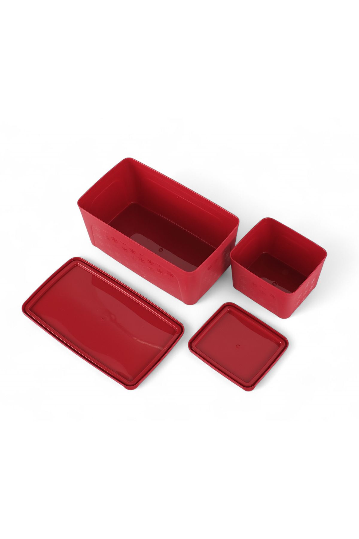 ROSE CENTER-Double Storage Box, 1.1 L / 3.5 L Storage Box, Storage Box with Lid, Storage Container 3