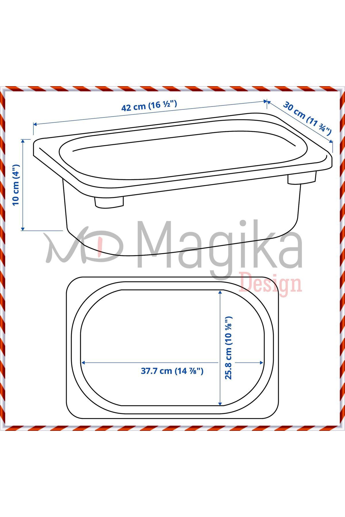 Magika Design-Trofast Toy Storage Box, Matte White, 42X30X10 cm 3