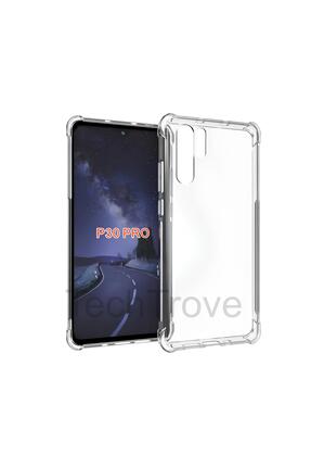 TechTrove Huawei P30 Pro Kılıf Şeffaf Ekstra Darbe Korumalı Kapak