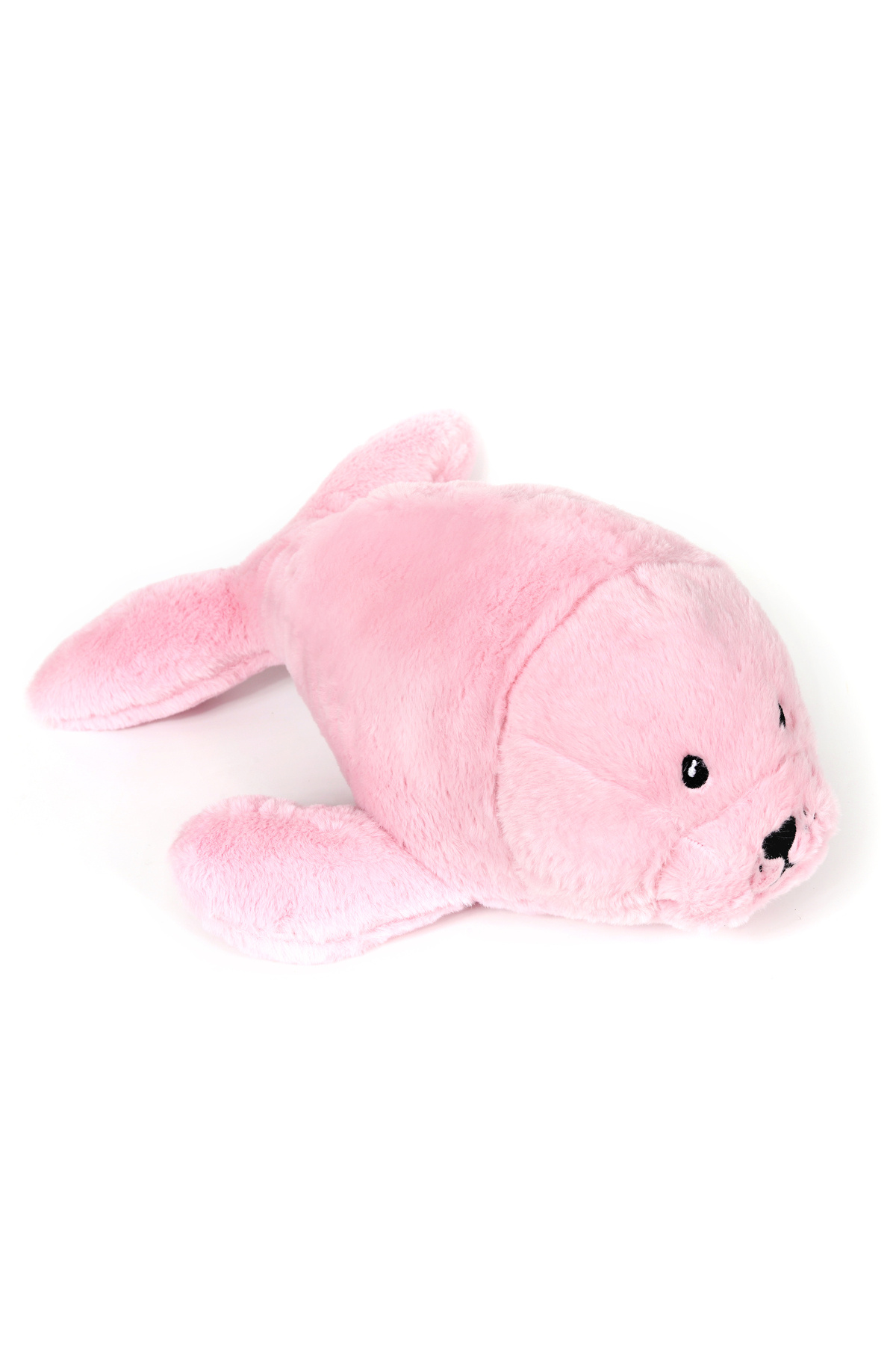Moontoys-Embroidery Detailed Large Filled Plush Cute Pink Seal Throw Pillow 50X20 cm Sleeping and Playmate 1
