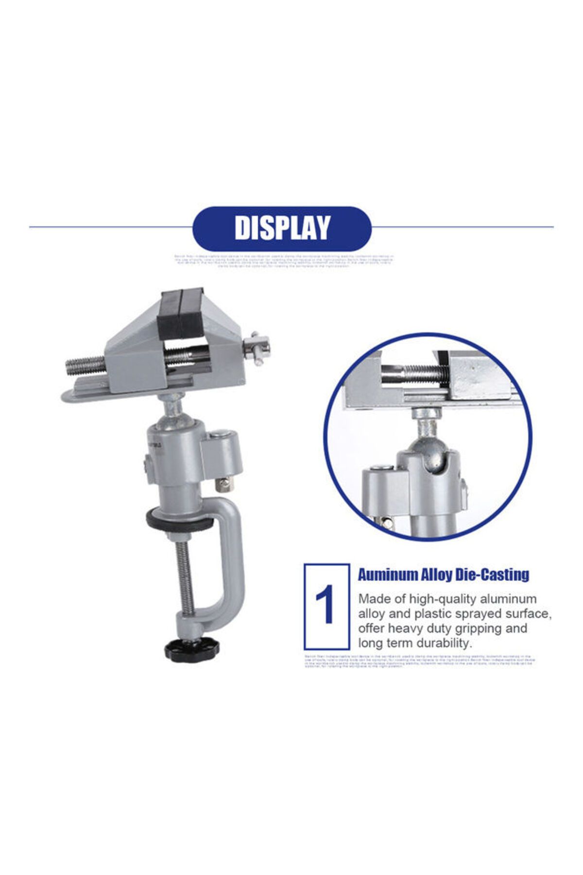 Generic-Table Vise Silver 31x9x16cm 2