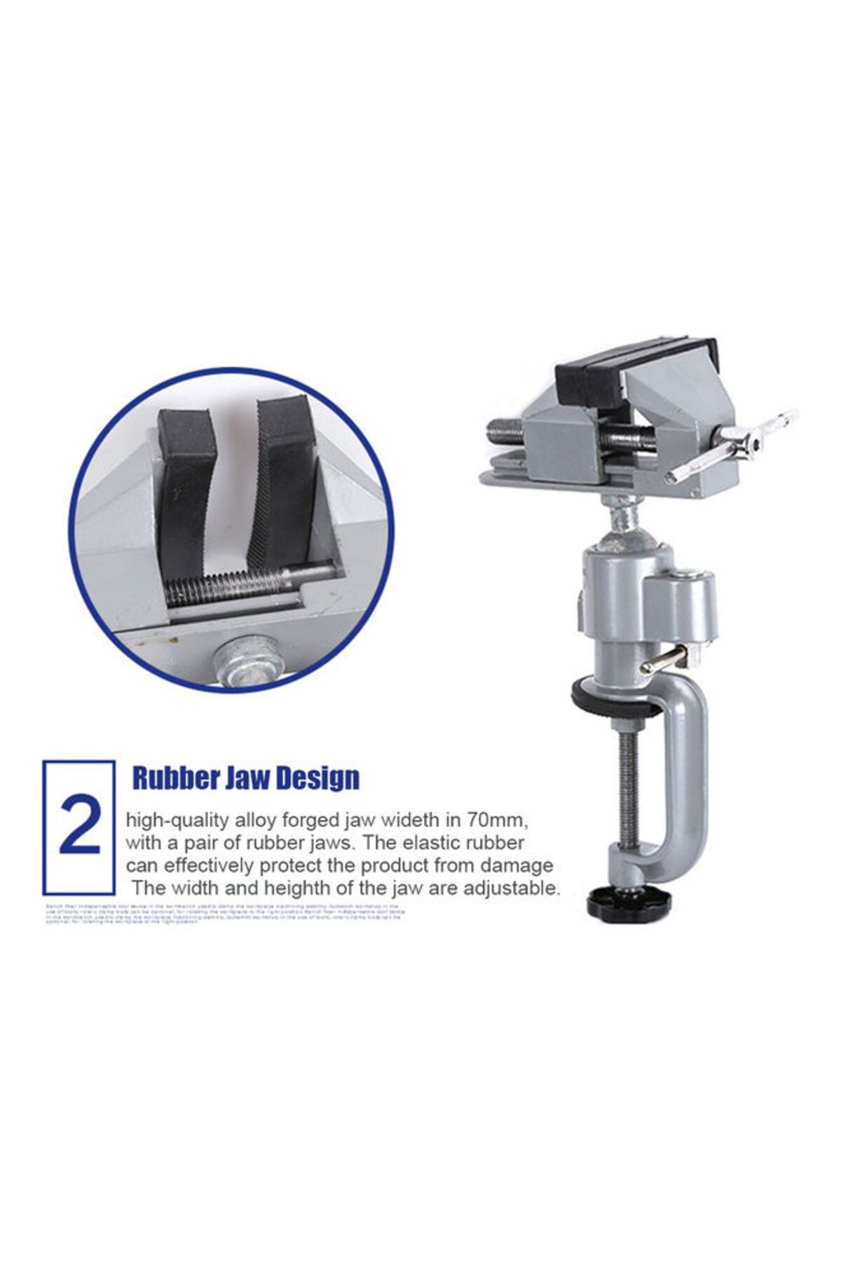 Generic-Table Vise Silver 31x9x16cm 3