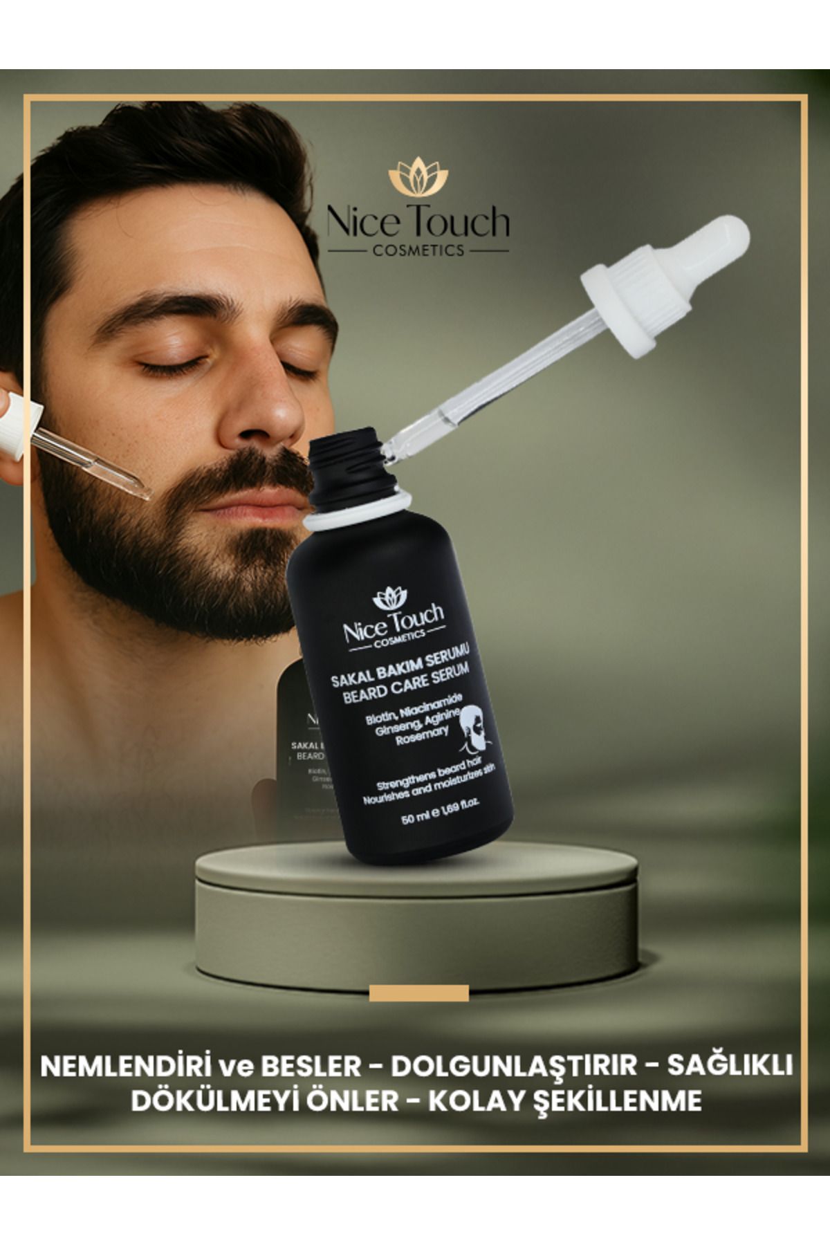 Sakal & Bıyık Güçlendirici Besleyici Bakım Serumu 1 Adet 50ml