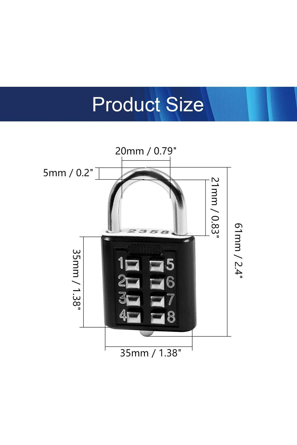 Lock & Lock-قفلان معدنيان صغيران بتركيبة قرصية، قفل رقمي آمن للسفر، الأمتعة، الأدراج، الدراجات، السفر 6