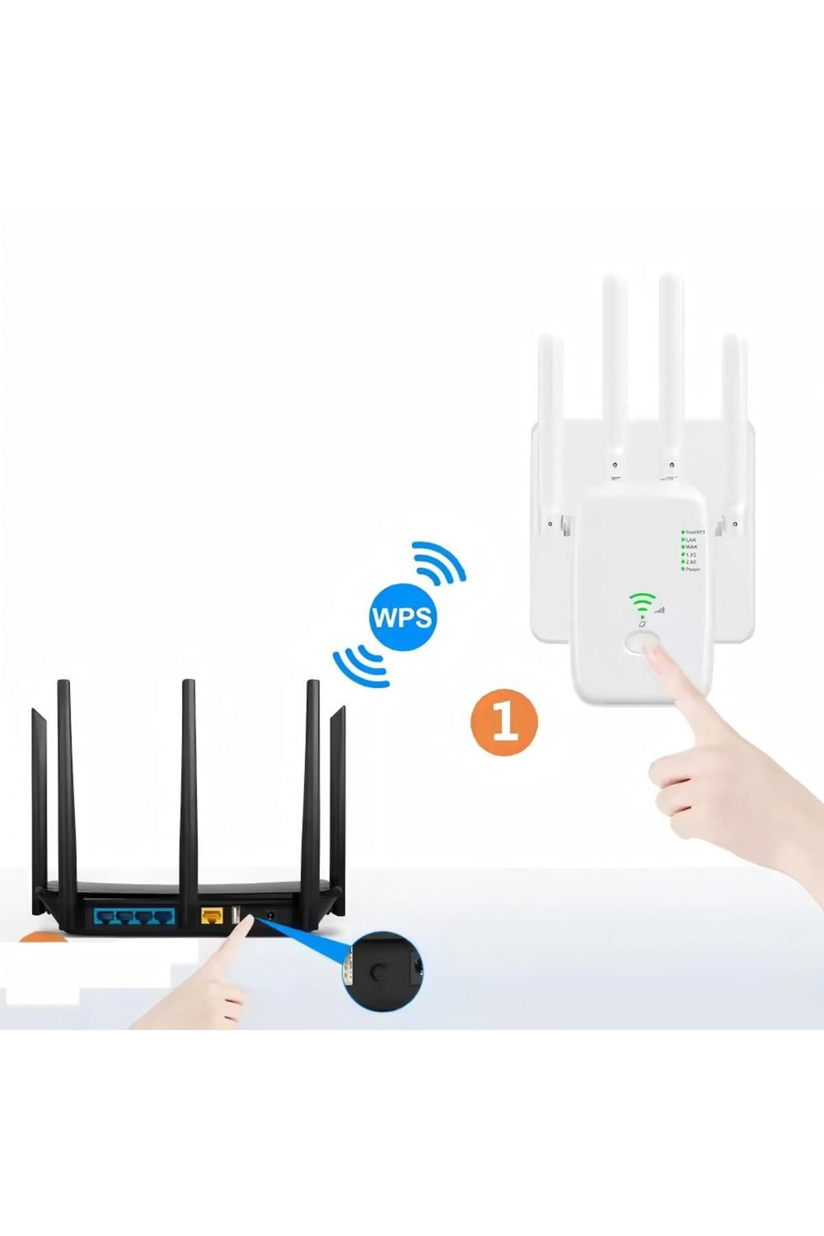 Generic-Wifi Repeater Network Extender Signal Booster, Smart Wifi Range Extender 300mbps With Four Antennas 8