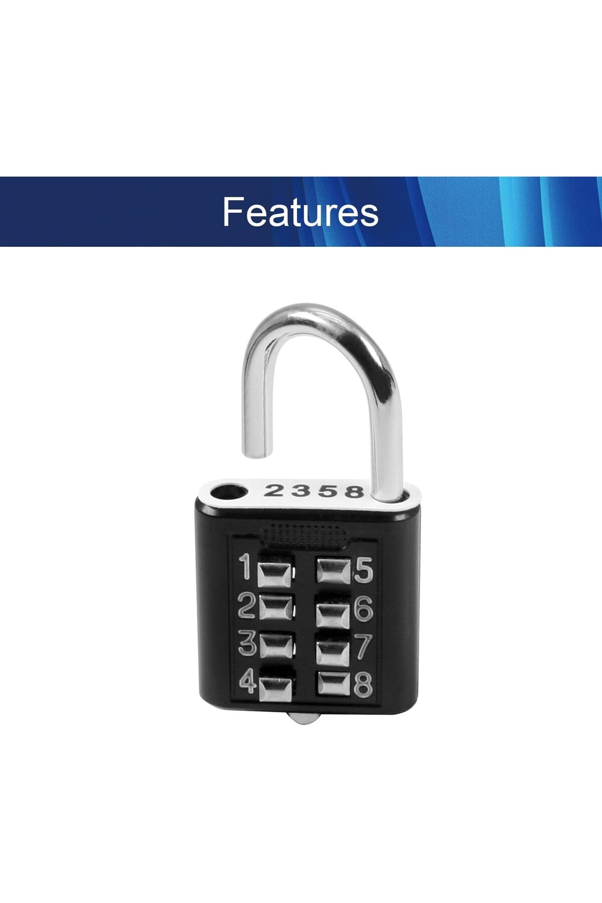 Lock & Lock-قفلان معدنيان صغيران بتركيبة قرصية، قفل رقمي آمن للسفر، الأمتعة، الأدراج، الدراجات، السفر 5