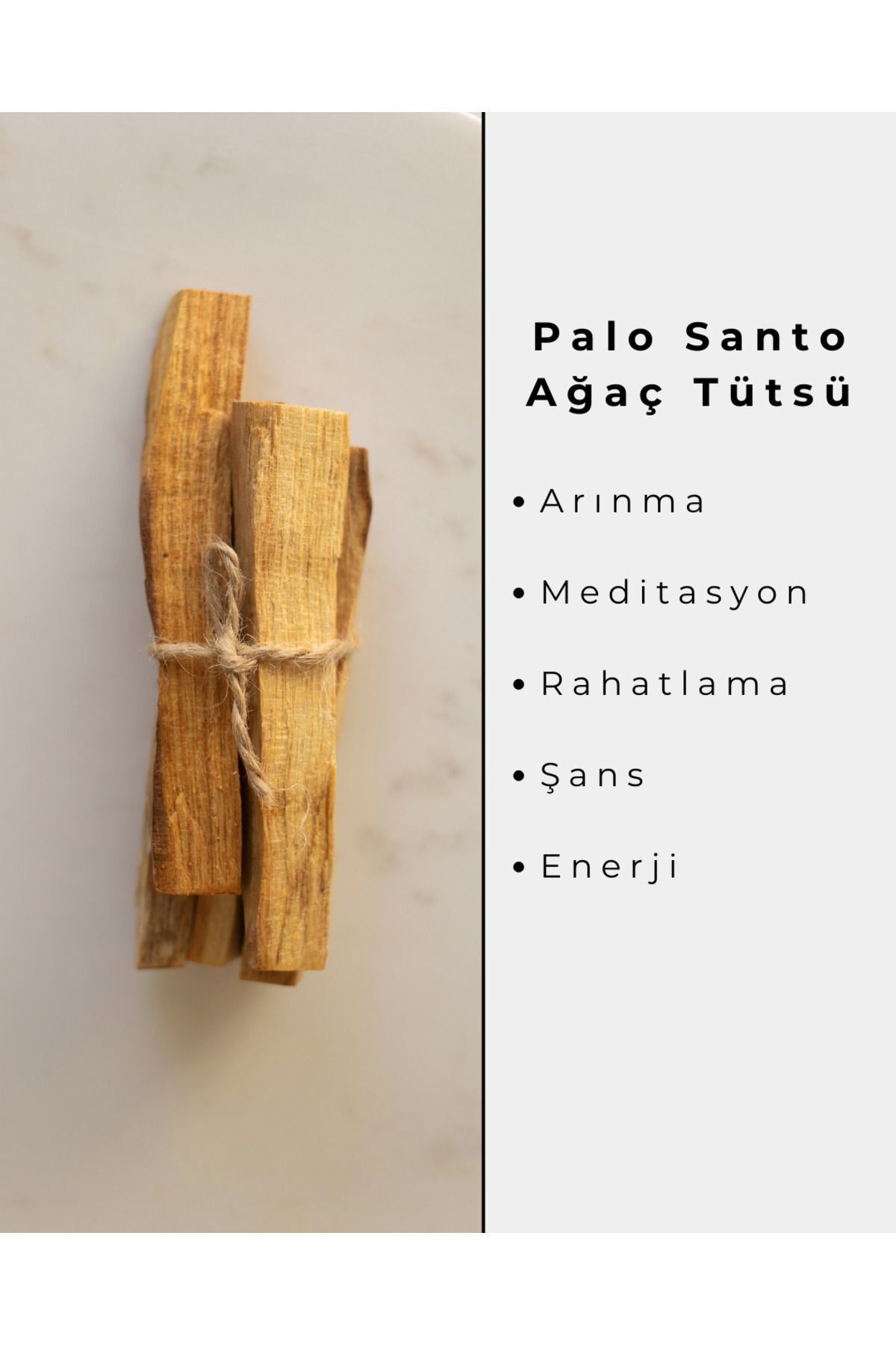 Noveria Palo Santo Ağaç Tütsü – 3 Adet / 30-35 g - Peru, Sertifikalı