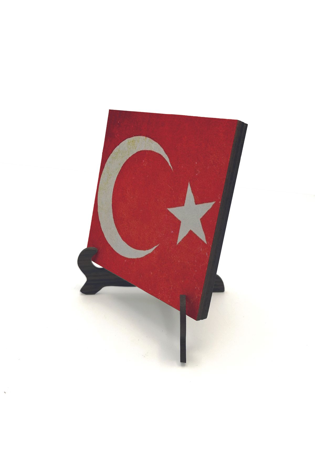 Sadrazam Türkiye Bayrağı Baskılı MDF Masaüstlük (10 X 10 KRT-98)