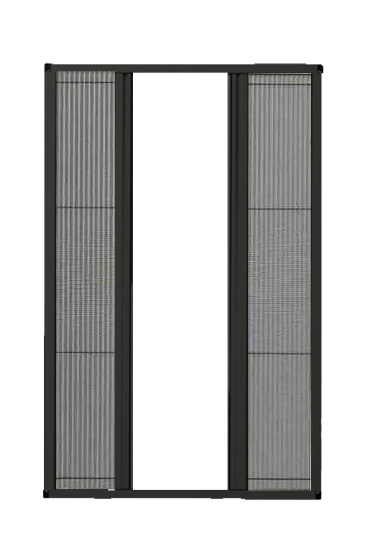 Accordion Double Pleated Pleated Door Anthracite Fly Screen (210X210) Any Size