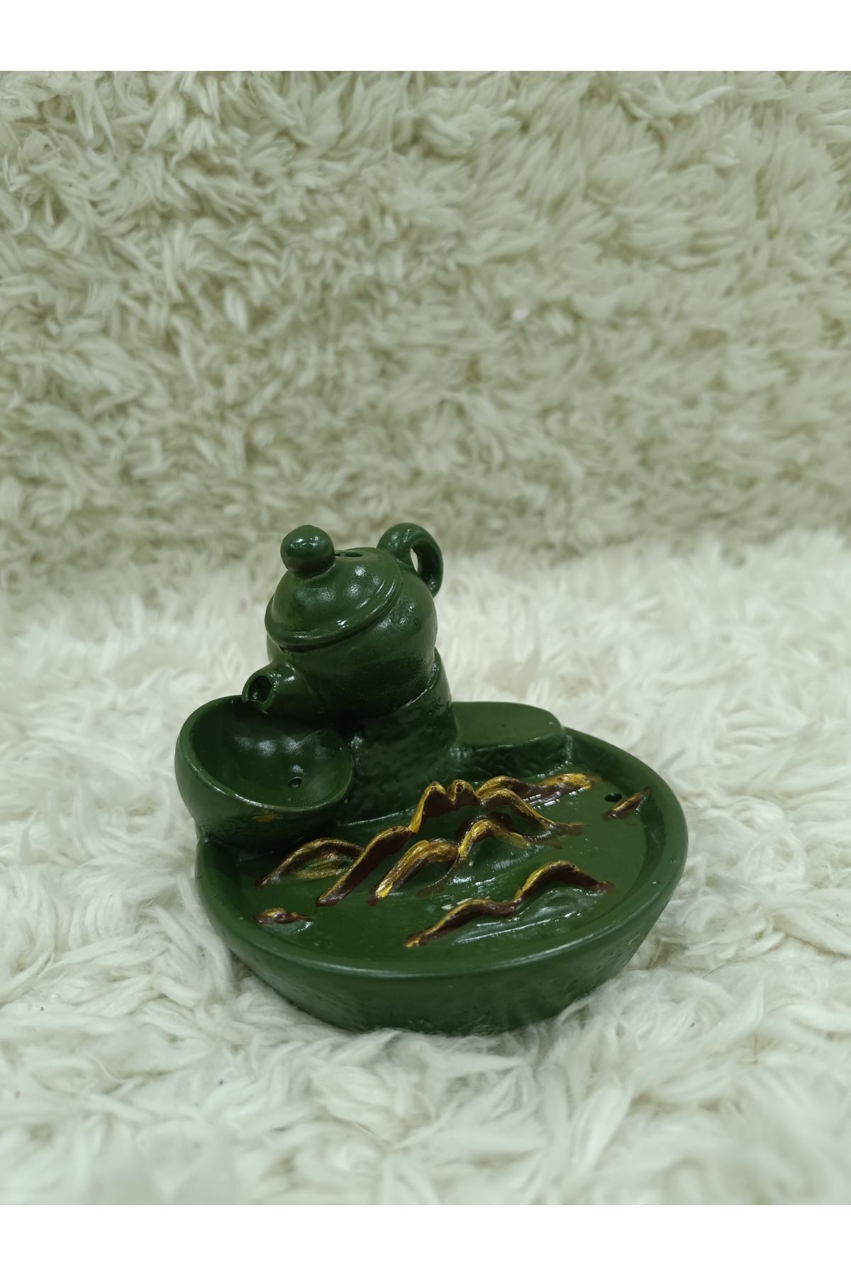 twins home art Taş Tozu Çaydanlık Tütsülük ve Buhardanlık 2 si 1 arada 2 adet tütsü hediyeli