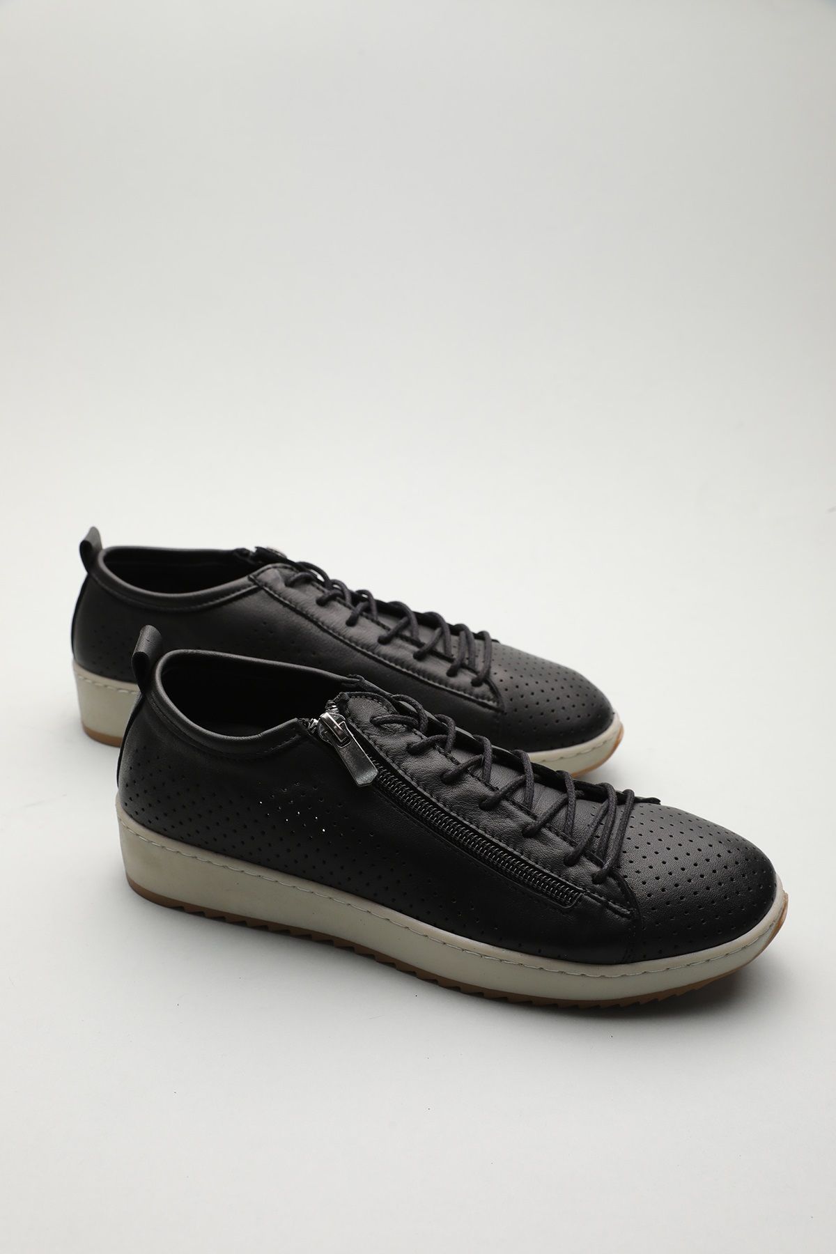 Gondol-Genuine Leather Daily Comfortable Zippered Summer Shoes Zx.2402 2