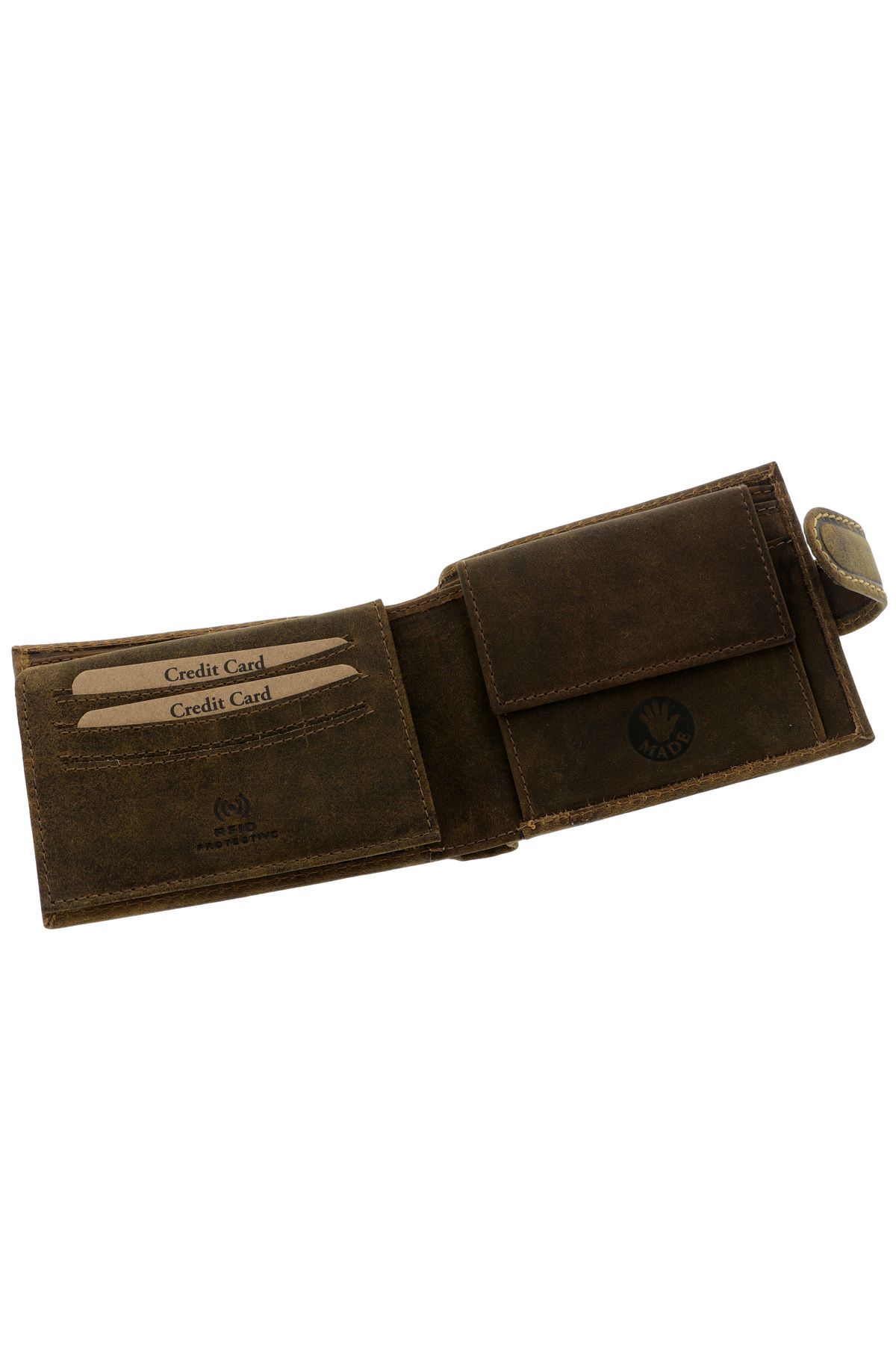 GiftExpress-Genuine leather wallet wolf dog RFID 3