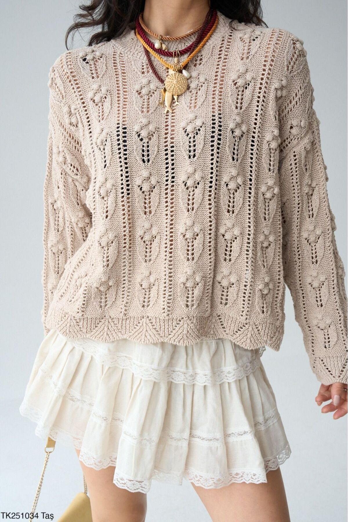 Lupies-Women's Oversize Thin Knit Sweater 2