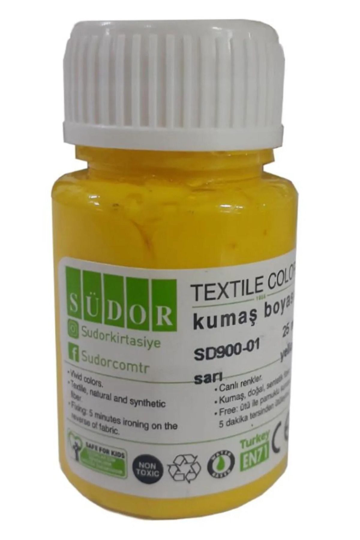Glanart Kumaş Boyası Tişört Çanta Tekstil Boyası 25 ml 1 Adet südor kumaş boyası